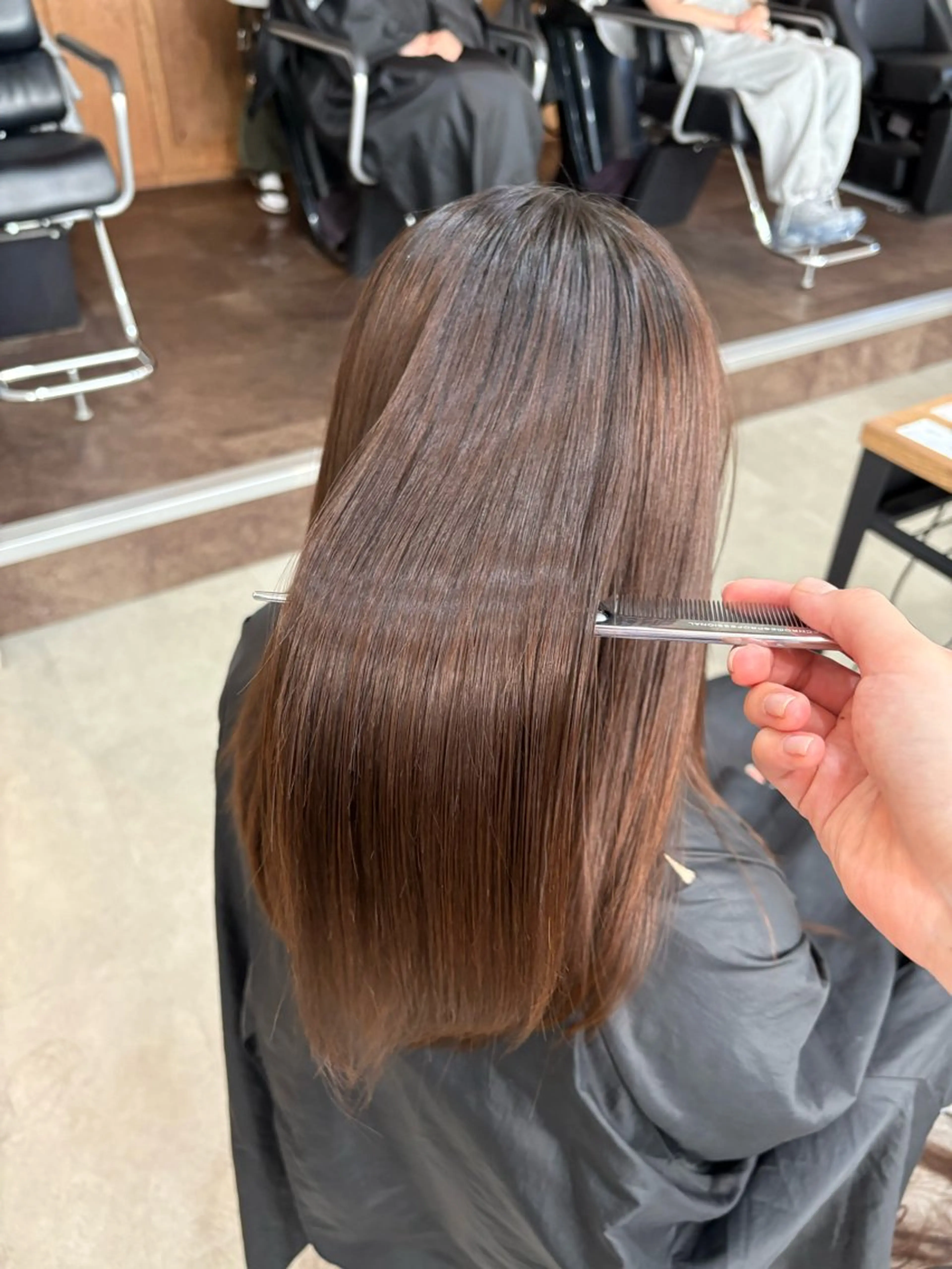 ロング 縮毛矯正 髪質改善／縮毛矯正 関根青葉のヘアスタイル