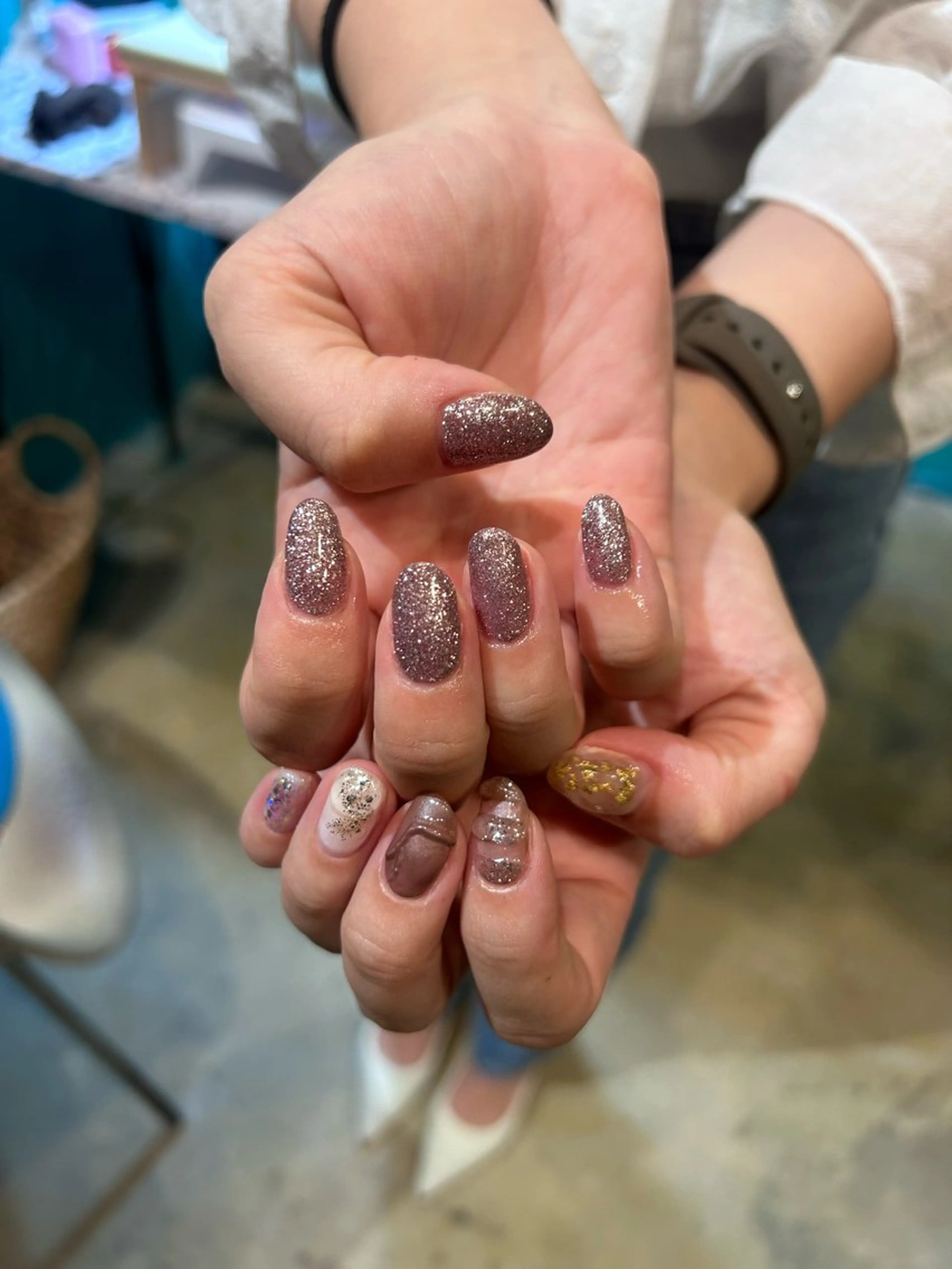 ネイル キラキラオメメ みずなのネイルデザイン