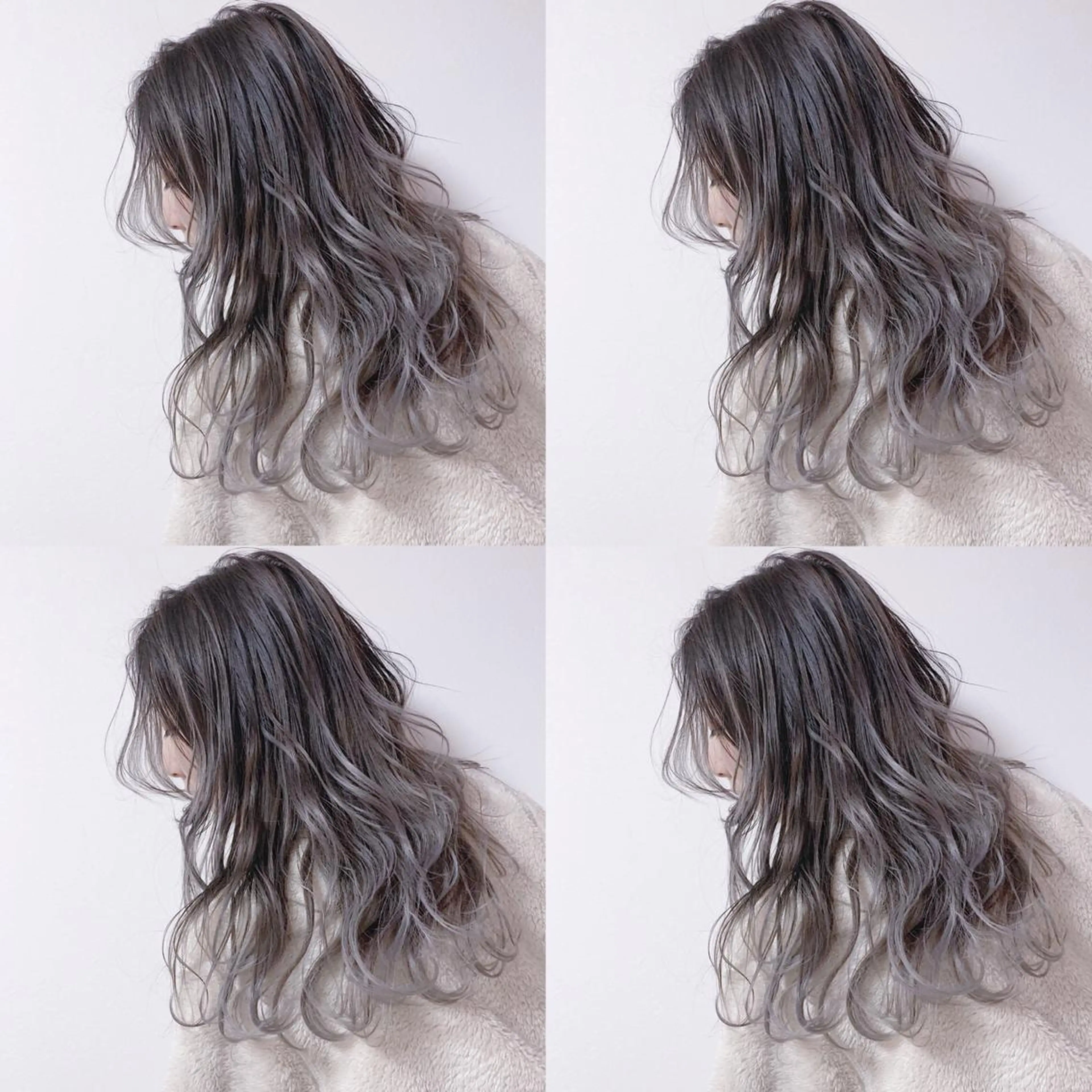 セミロング カラー ヘアアレンジ TAKUMAブリーチ /切りっぱなし🪽のヘアスタイル