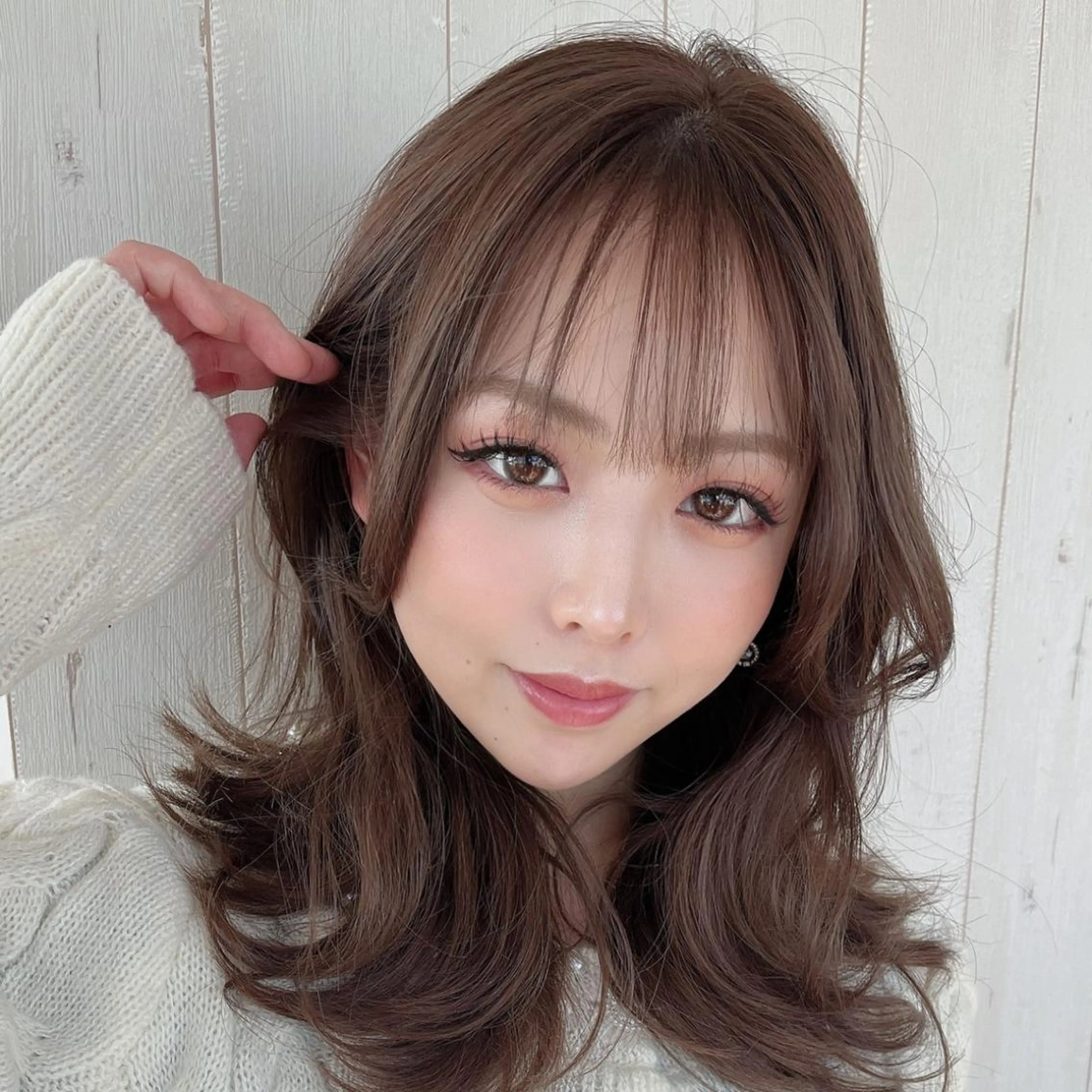 ミディアム 🎀縮毛矯正/カラー モデル募集ハルナ🎀のヘアスタイル