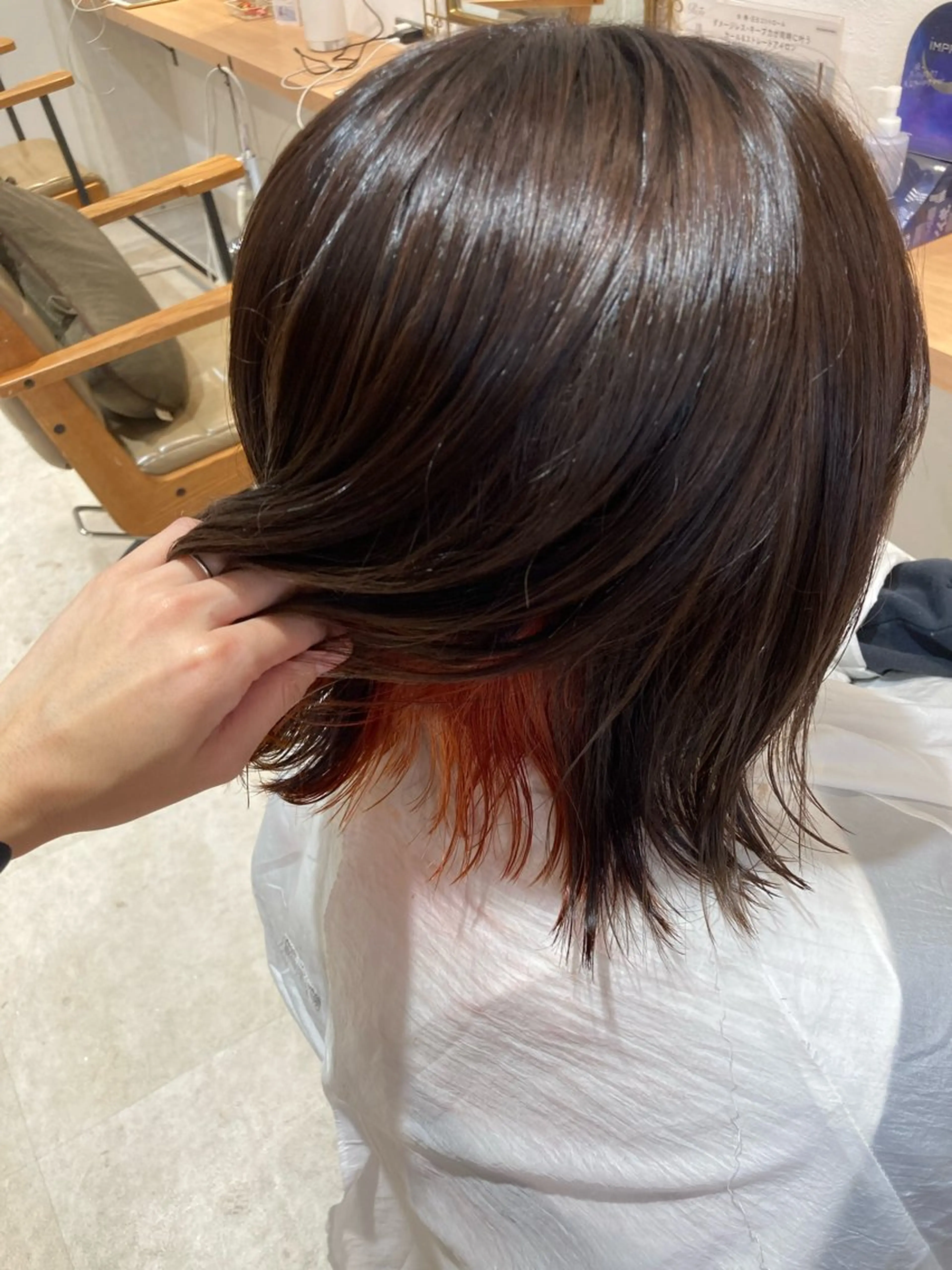 ミディアム ヘアカラー ツヤカラー3850 まいのヘアスタイル