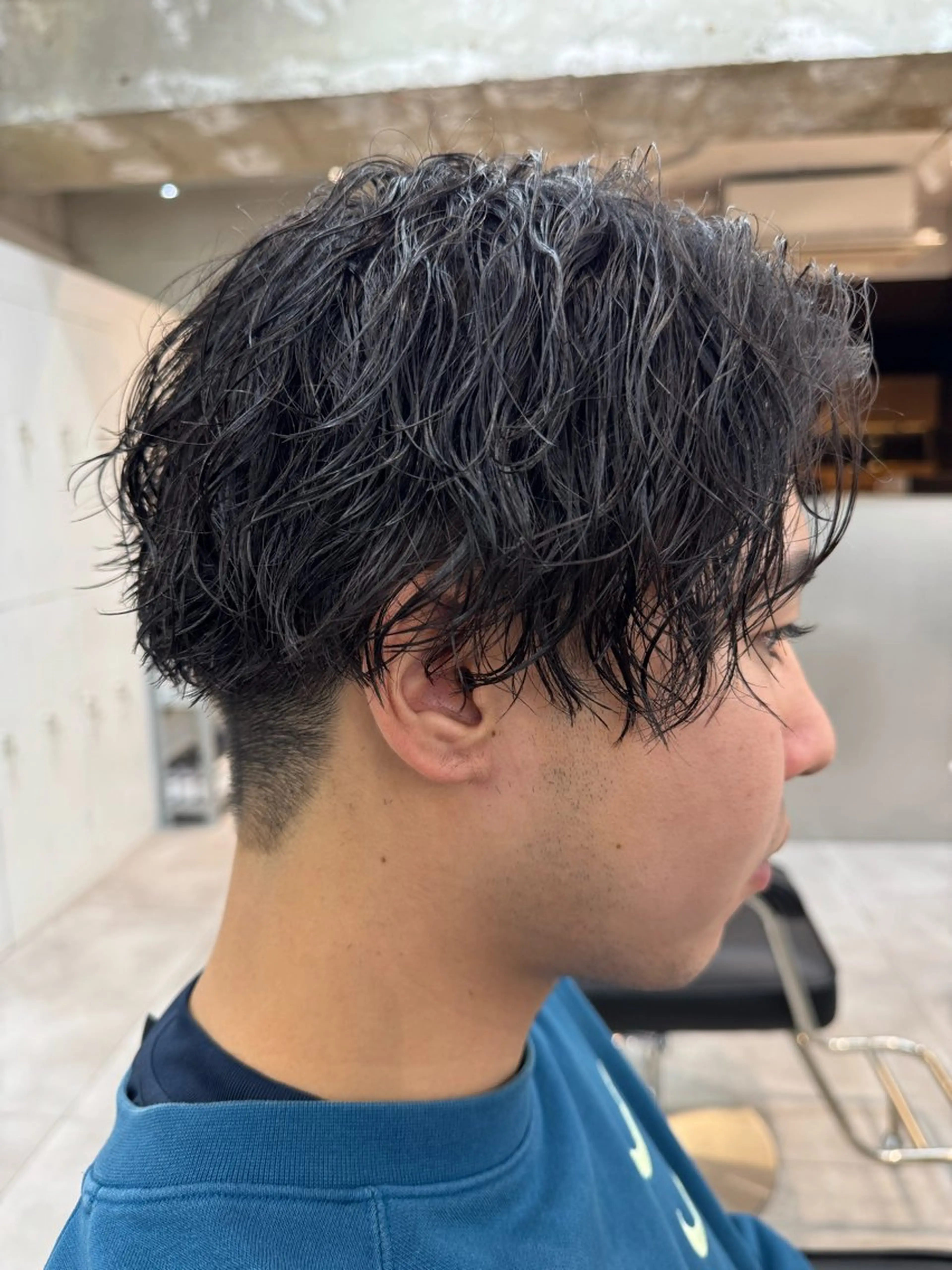 パーマ メンズ センターパート カット パーマ 大宮メンズ特化/パー マ職人/小川藍人のヘアスタイル