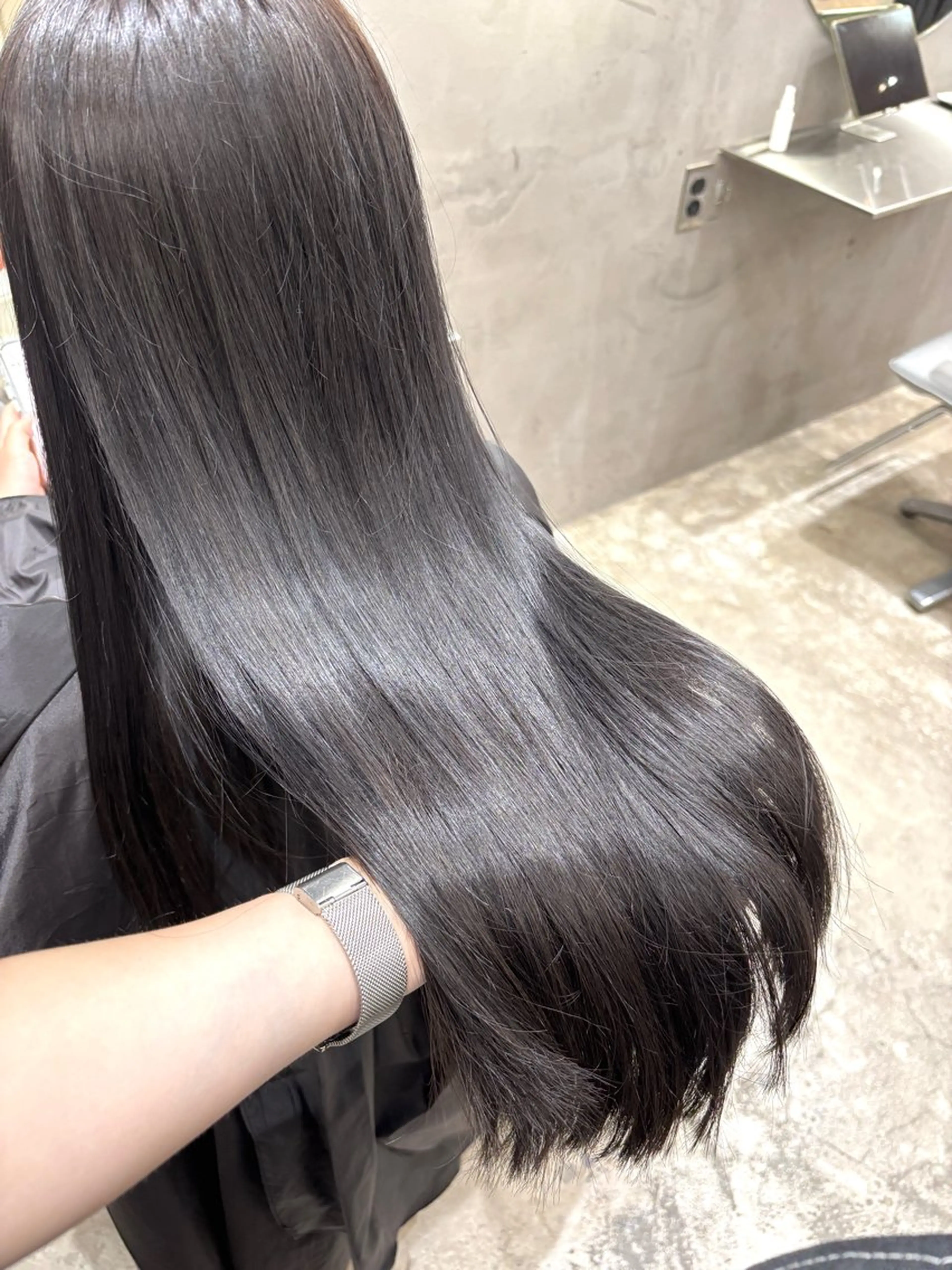 ロング ヘアカラー トリートメント コトネ🫧 韓国風レイヤーカットのヘアスタイル