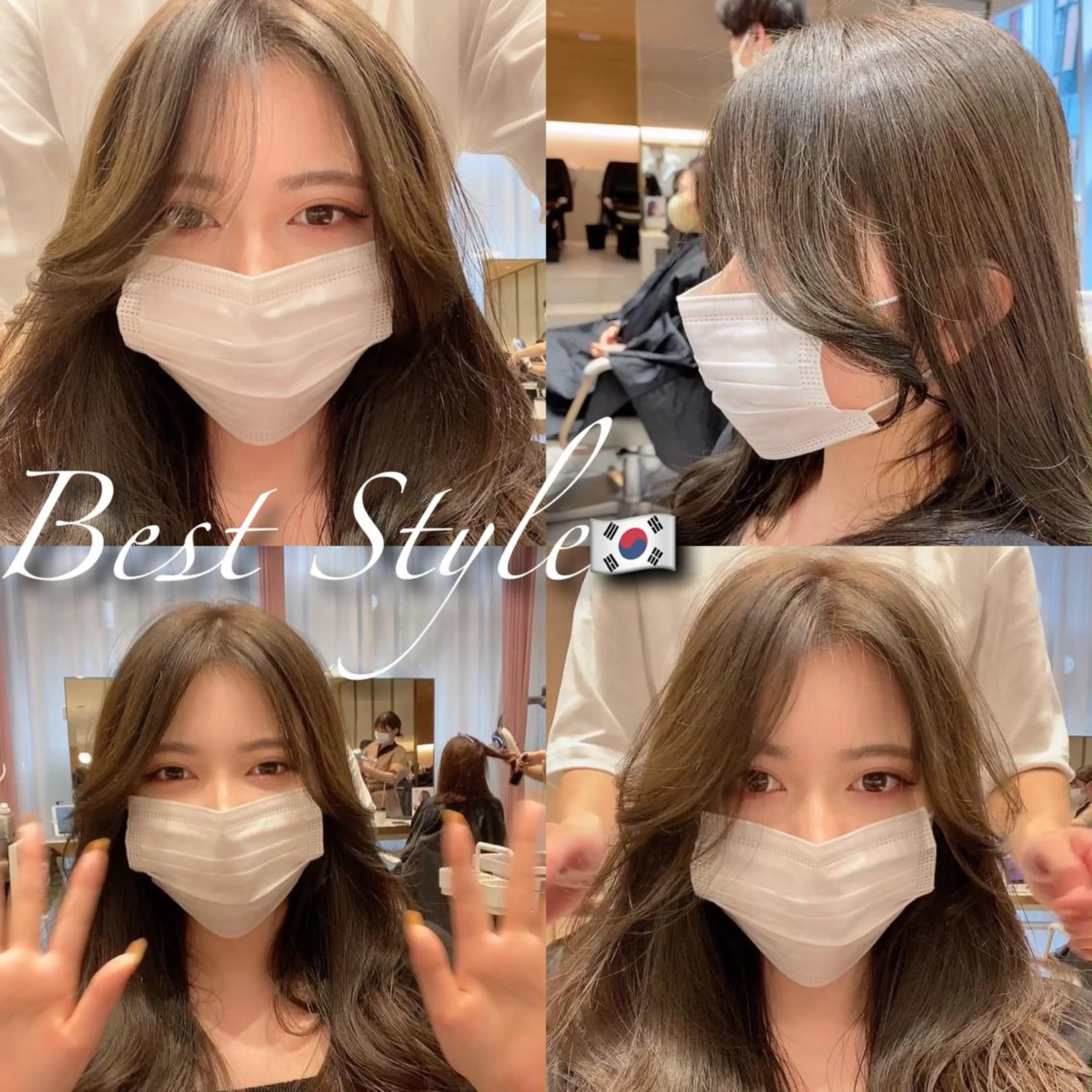 ロング 韓国風ヘア 韓国ヘア🇰🇷髪質 改善たけるのヘアスタイル