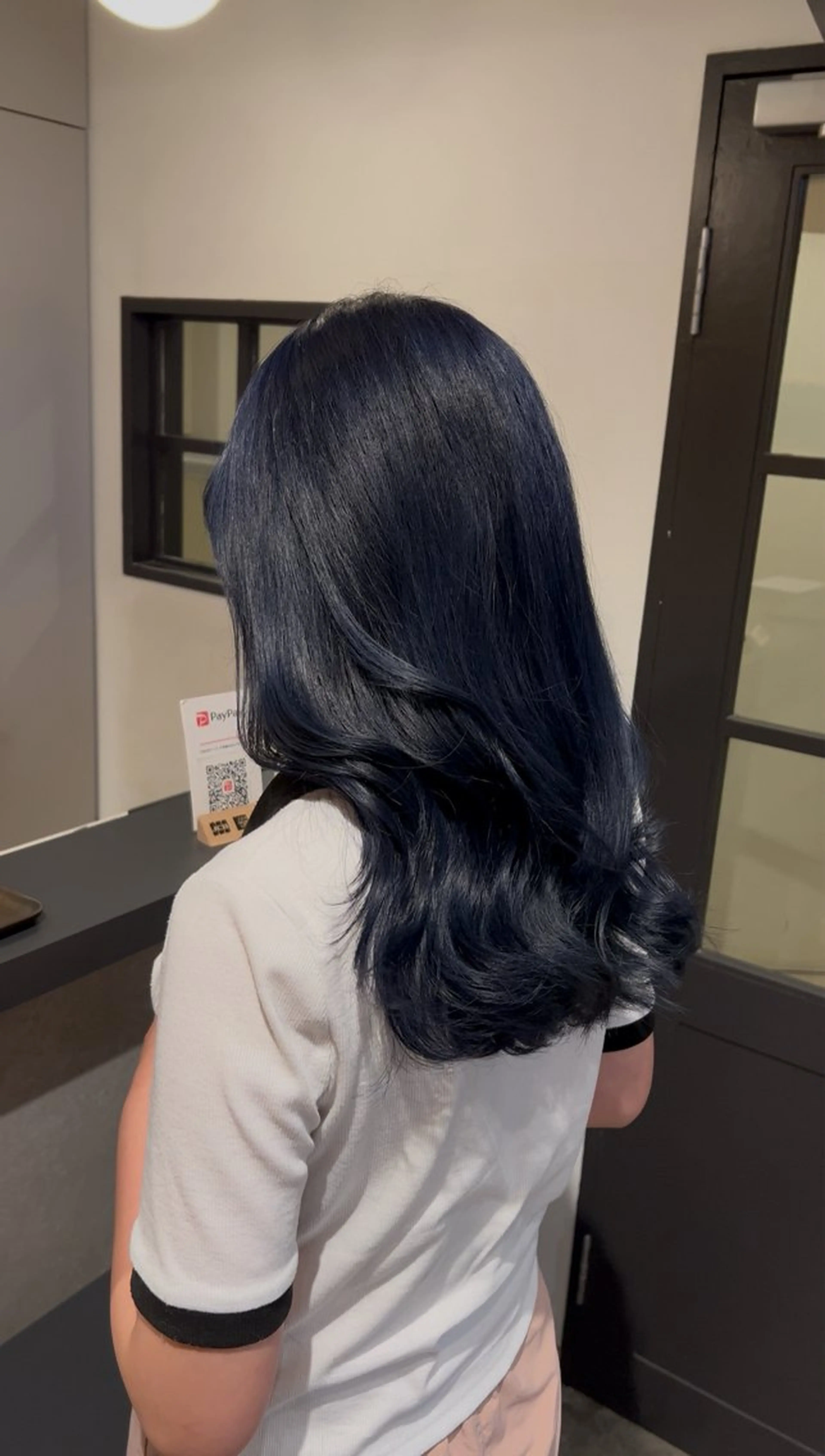 ロング カラー 黒髪 ブルーカラー ブルーブラック ダブルカラー ヘアカラー archive アスカのヘアスタイル