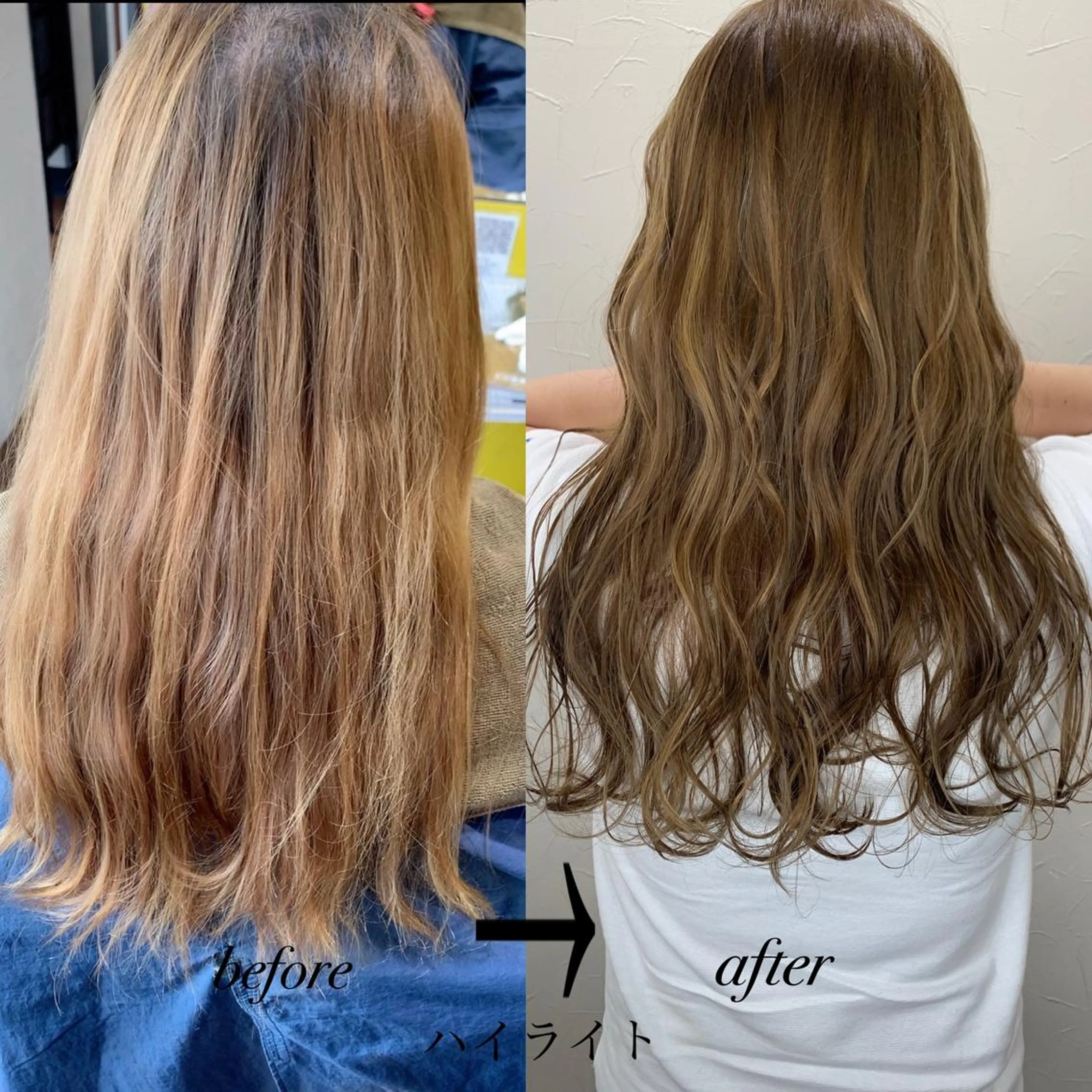 セミロング ハイライト ヘアカラー トリートメント お悩み、似合わせ提案 将真のヘアスタイル