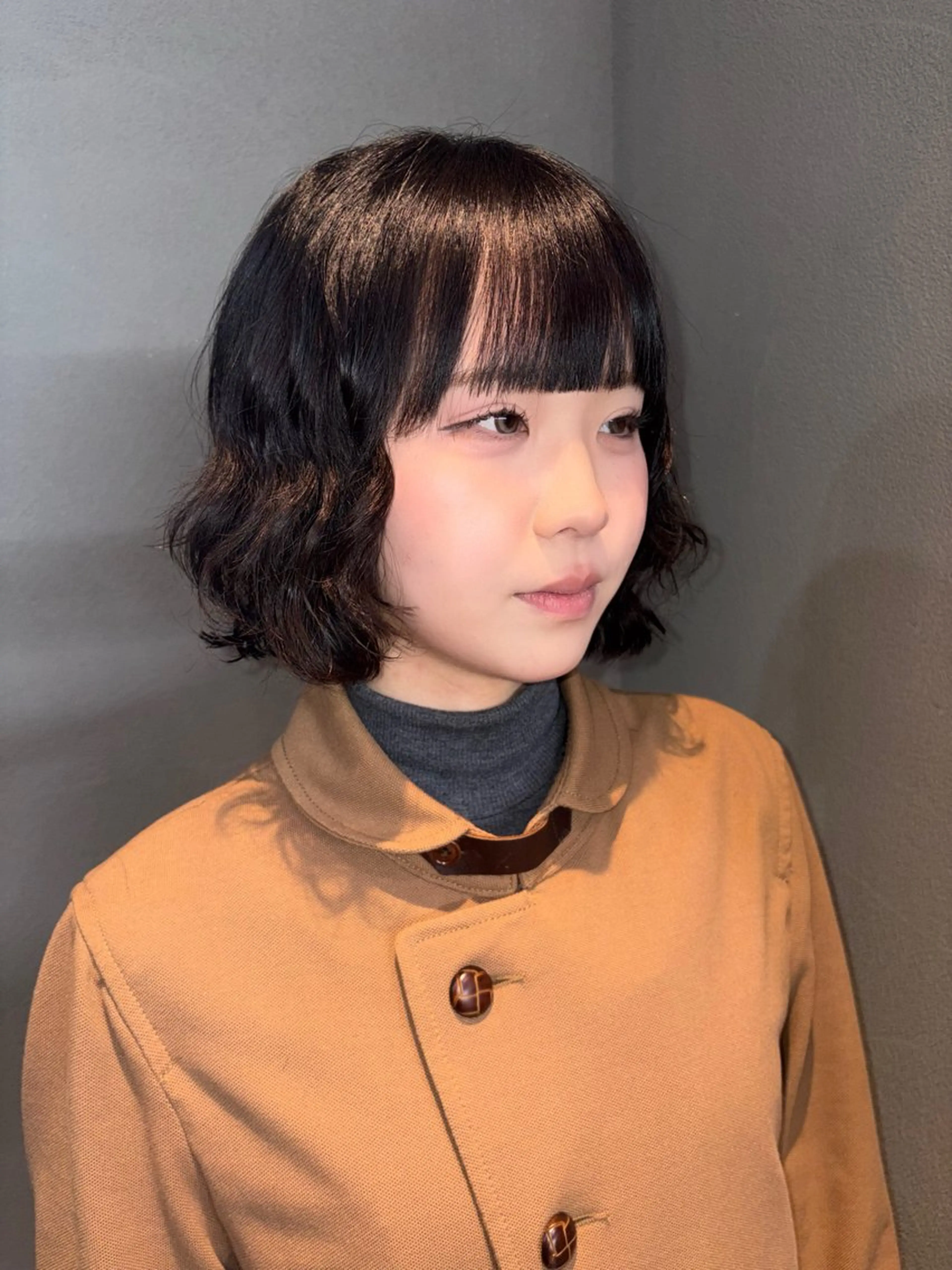 ショート パーマ ボブ 淀 小南津のヘアスタイル