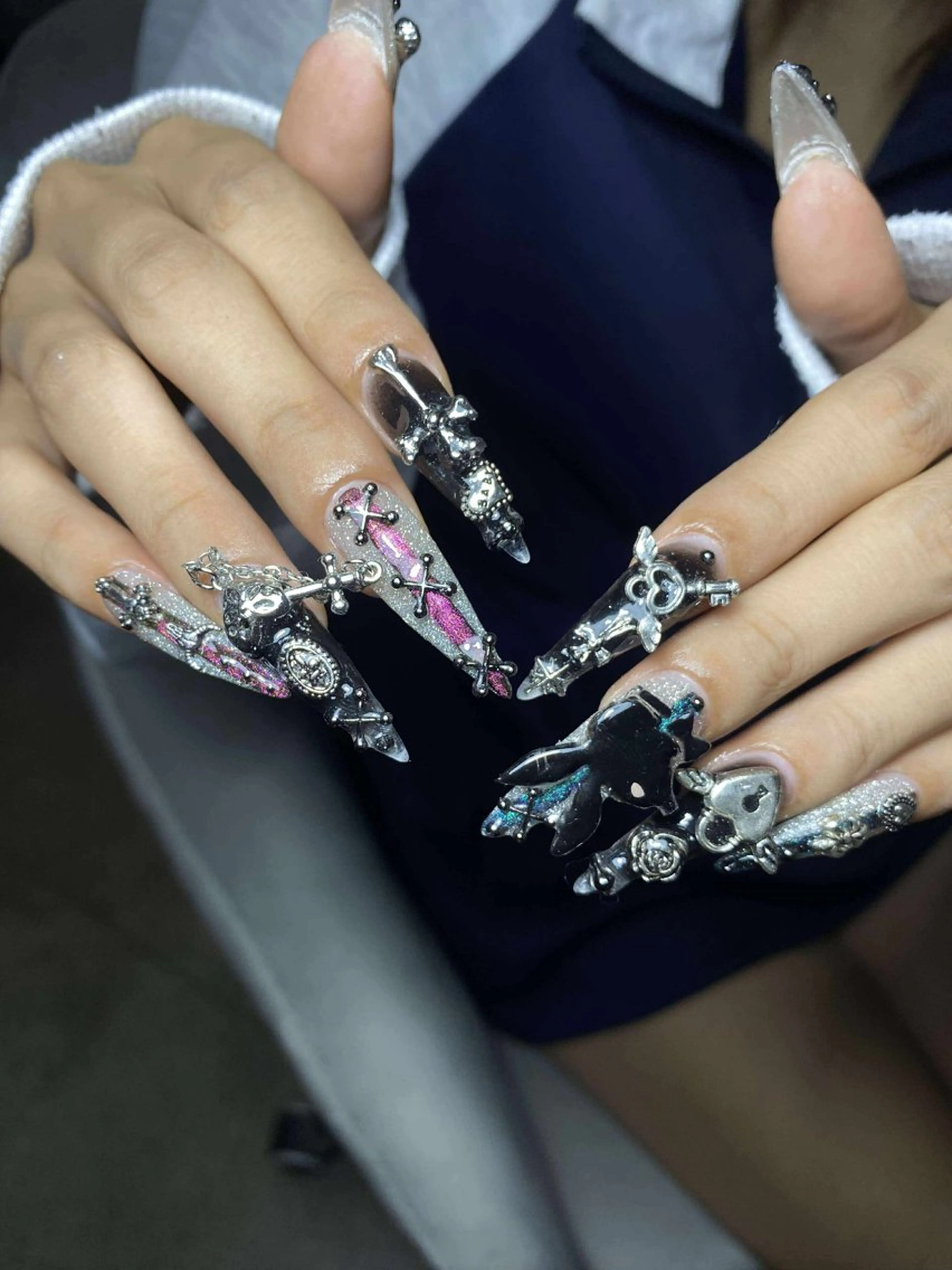 ネイル 長さ出し フレンチネイル ジェルネイル ガーリー 韓国ネイル ハンドネイル ハンドケア Kawaii Chiba nailのネイルデザイン