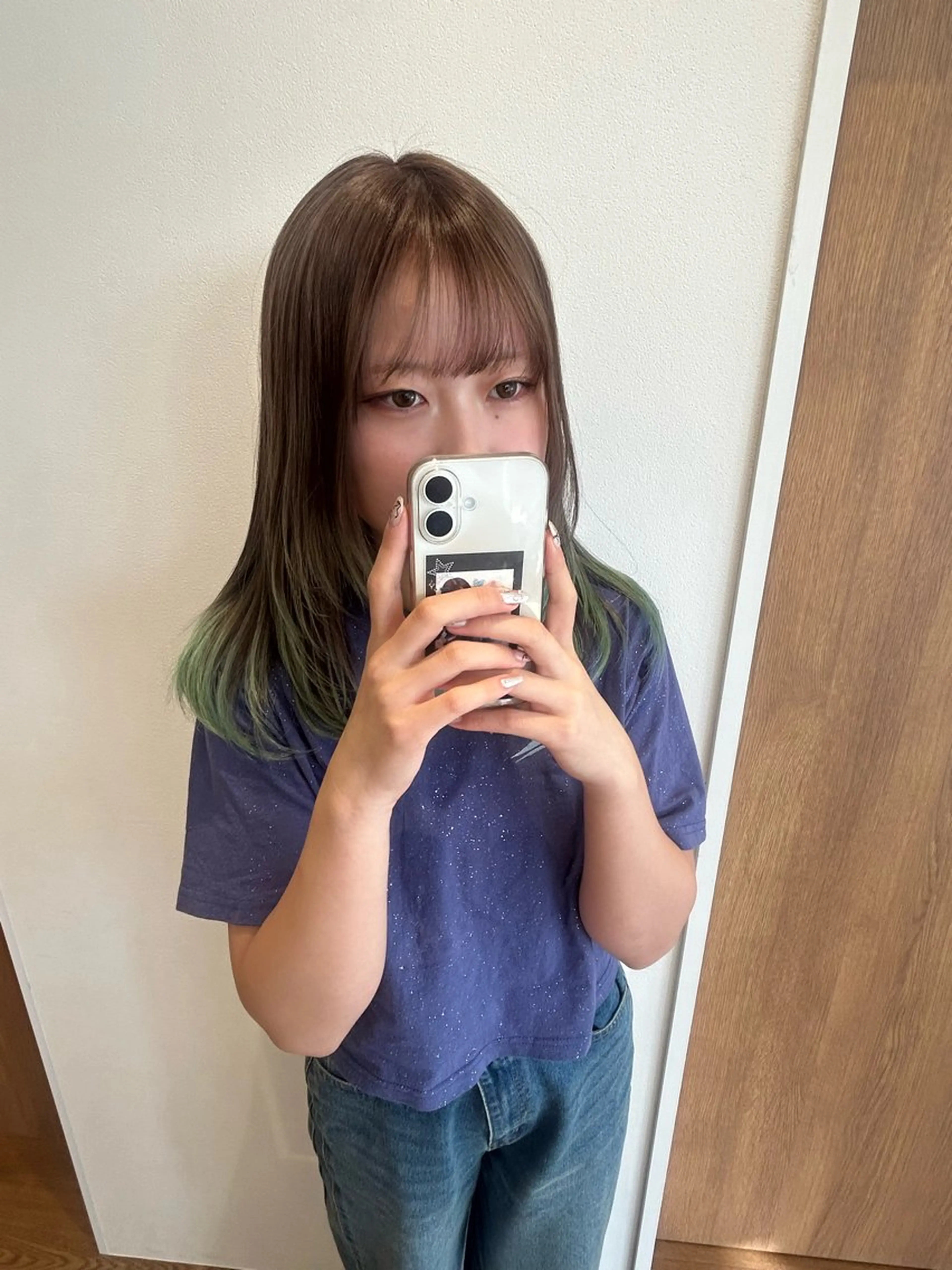 カラー ベージュカラー ミント ミントグリーン ヘアカラー ぐっち ーのヘアスタイル