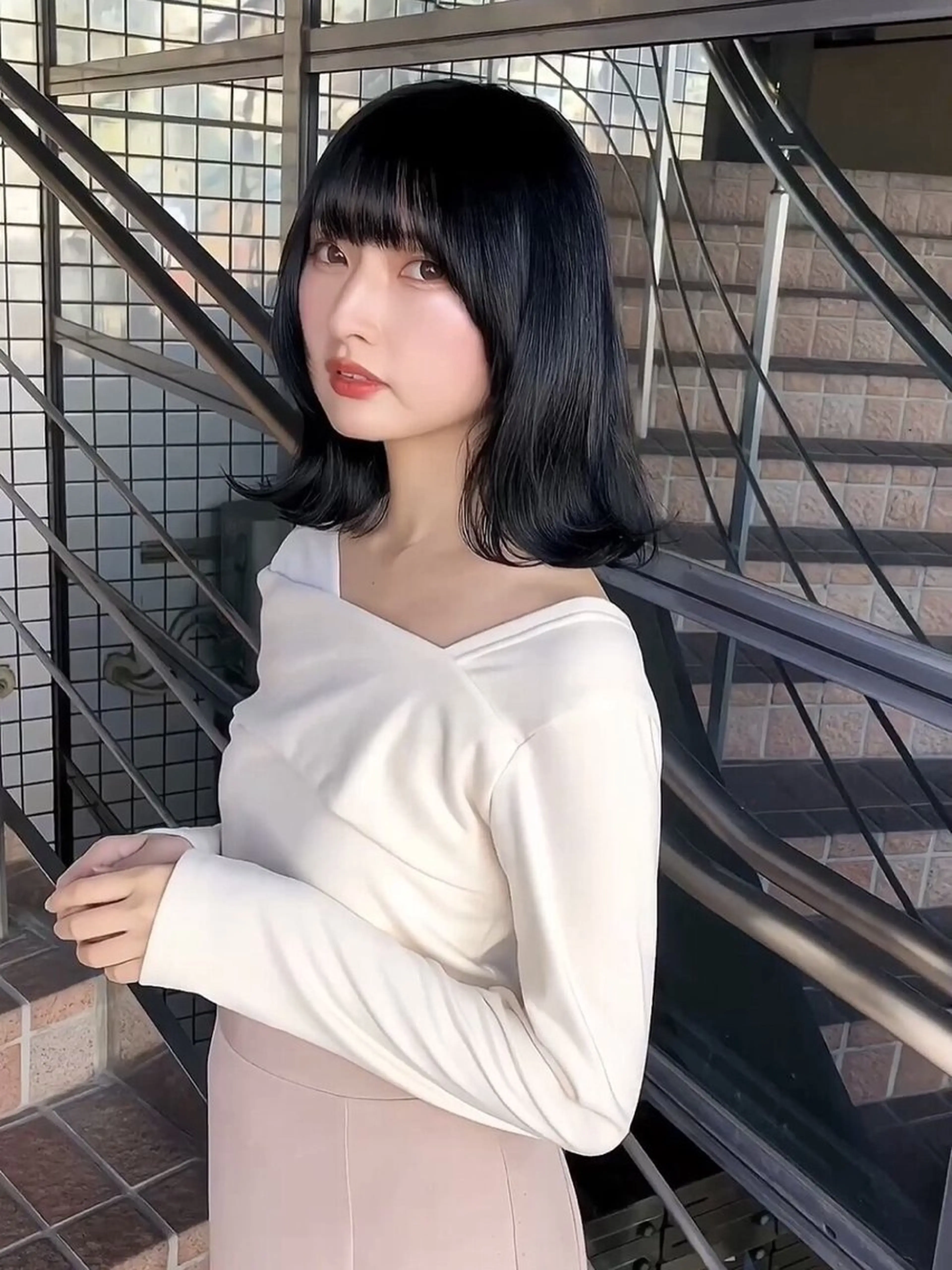 ミディアム 韓国風ヘア 韓国STYLE 小久保のヘアスタイル