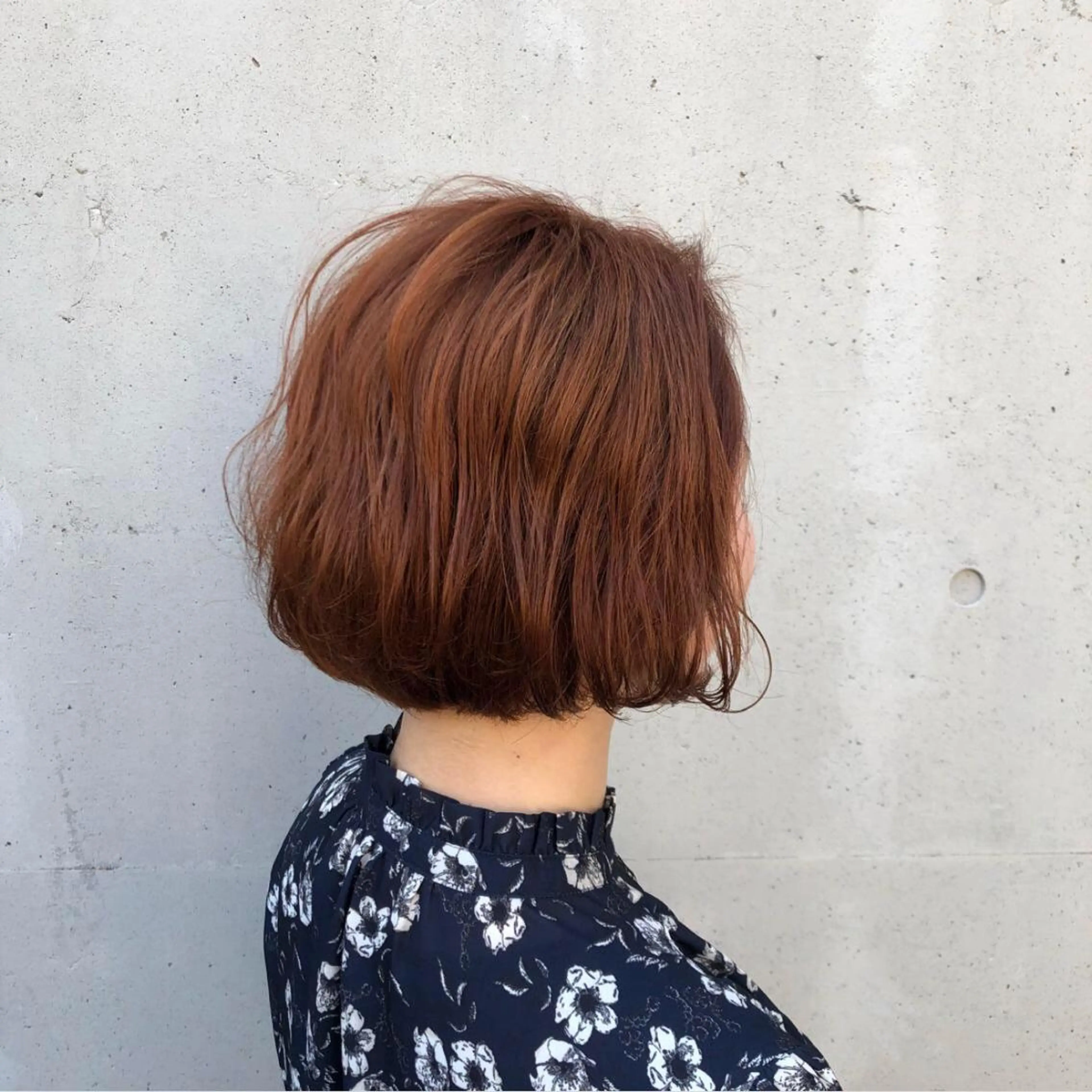 ミディアム カラー ヘアアレンジ ダブルカラー オレンジ カット ヘアカラー トリートメント 酸性縮毛矯正🧴韓国 レイヤー/髪質改善のヘアスタイル