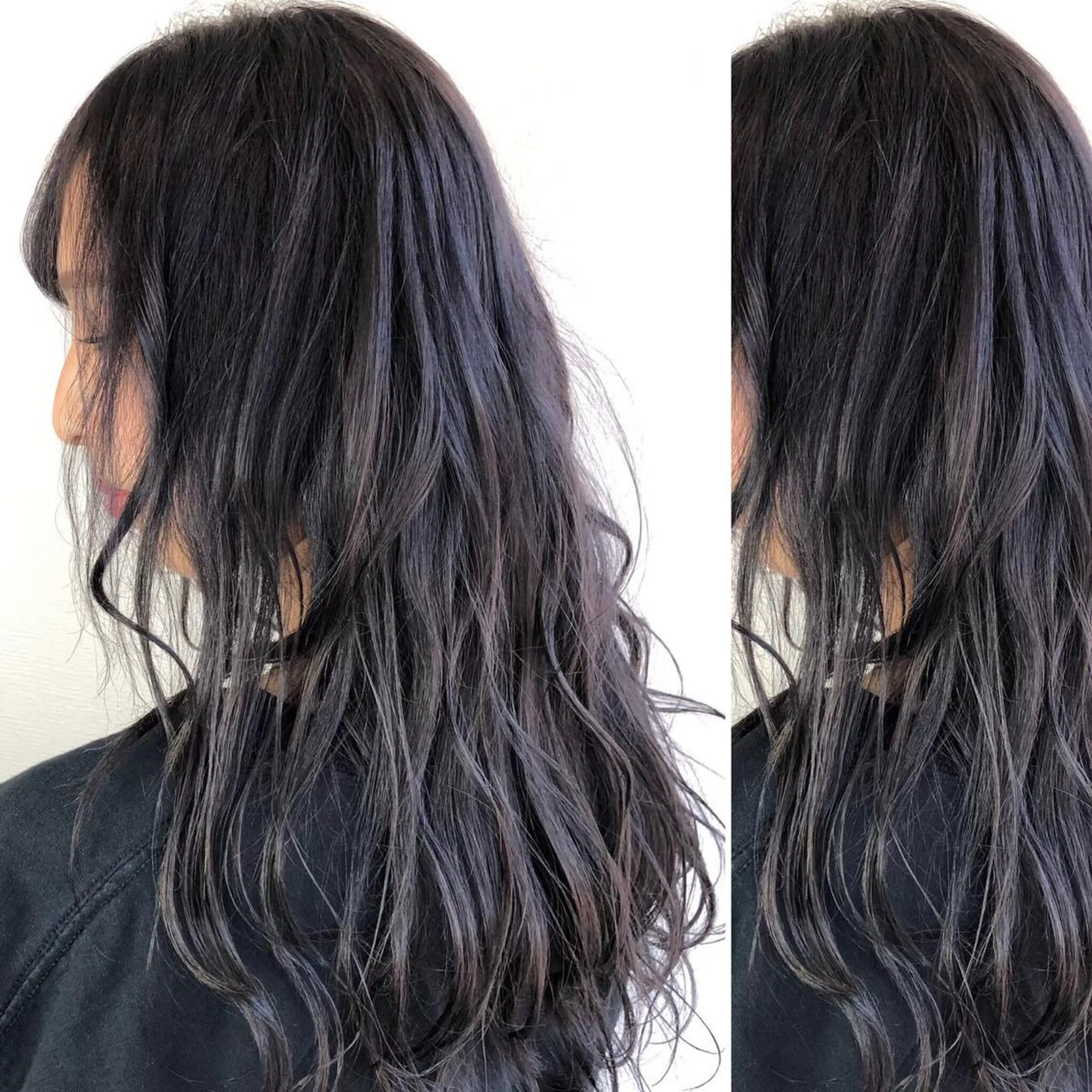 ミディアム カラー JuNブリーチに 縮毛矯正するプロのヘアスタイル