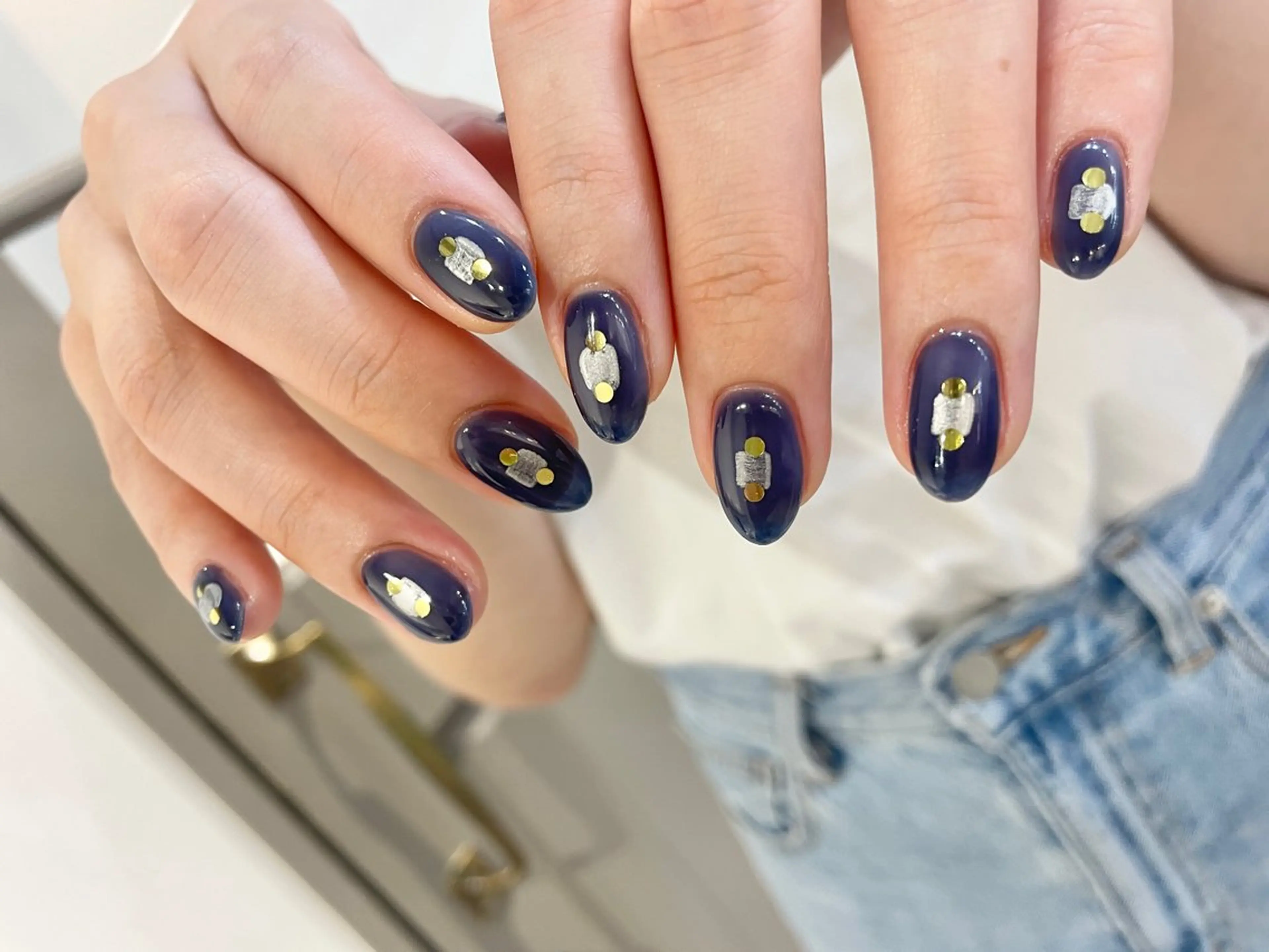 ネイル グリーン 氷ネイル・うるうるネイル 韓国ネイル マグネットネイル ミラーネイル ハンドネイル 園田 ソノダのネイルデザイン