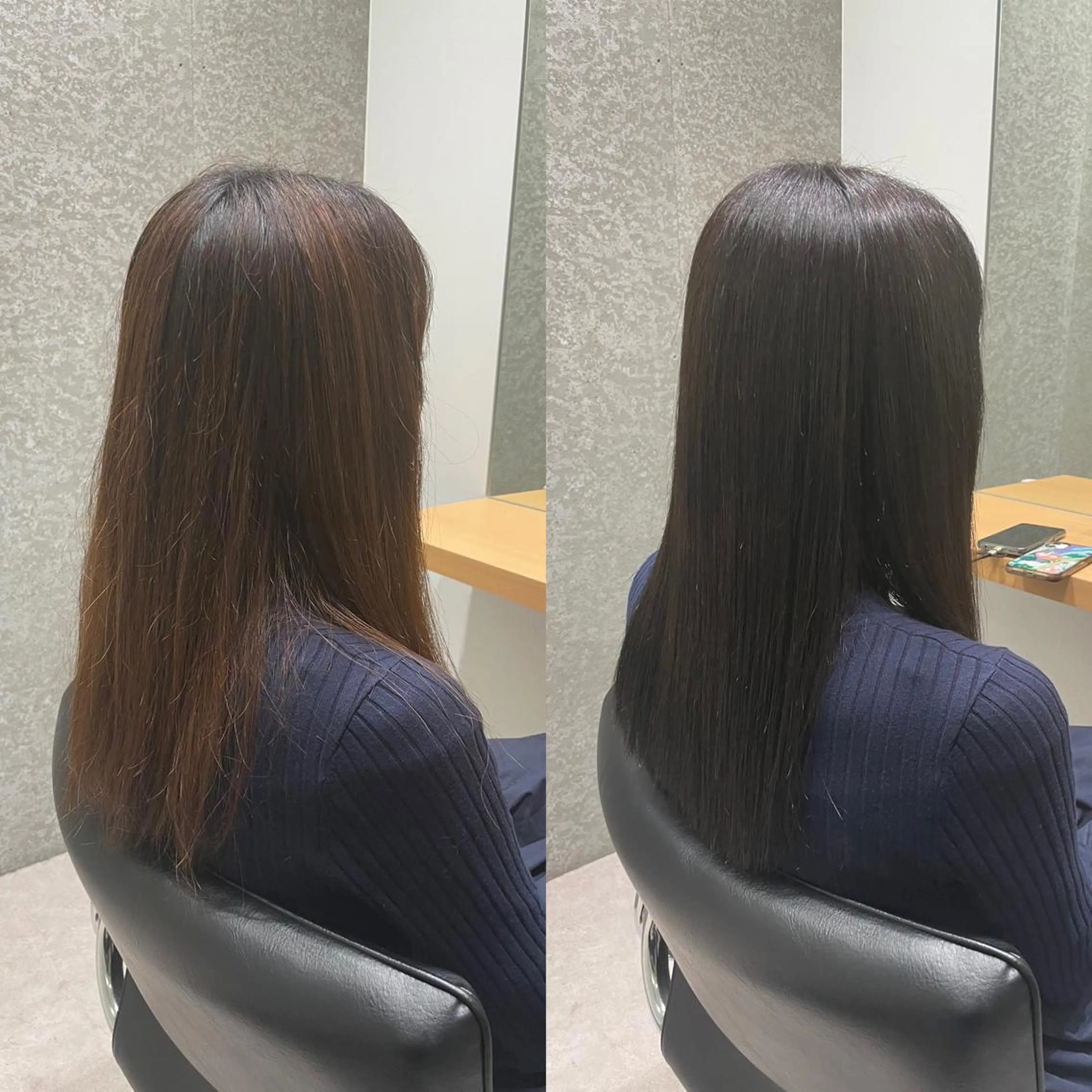 ミディアム カラー 透明感カラー イルミナカラー トリートメント 髪質改善ヘアケア 艶髪特化/上田のヘアスタイル