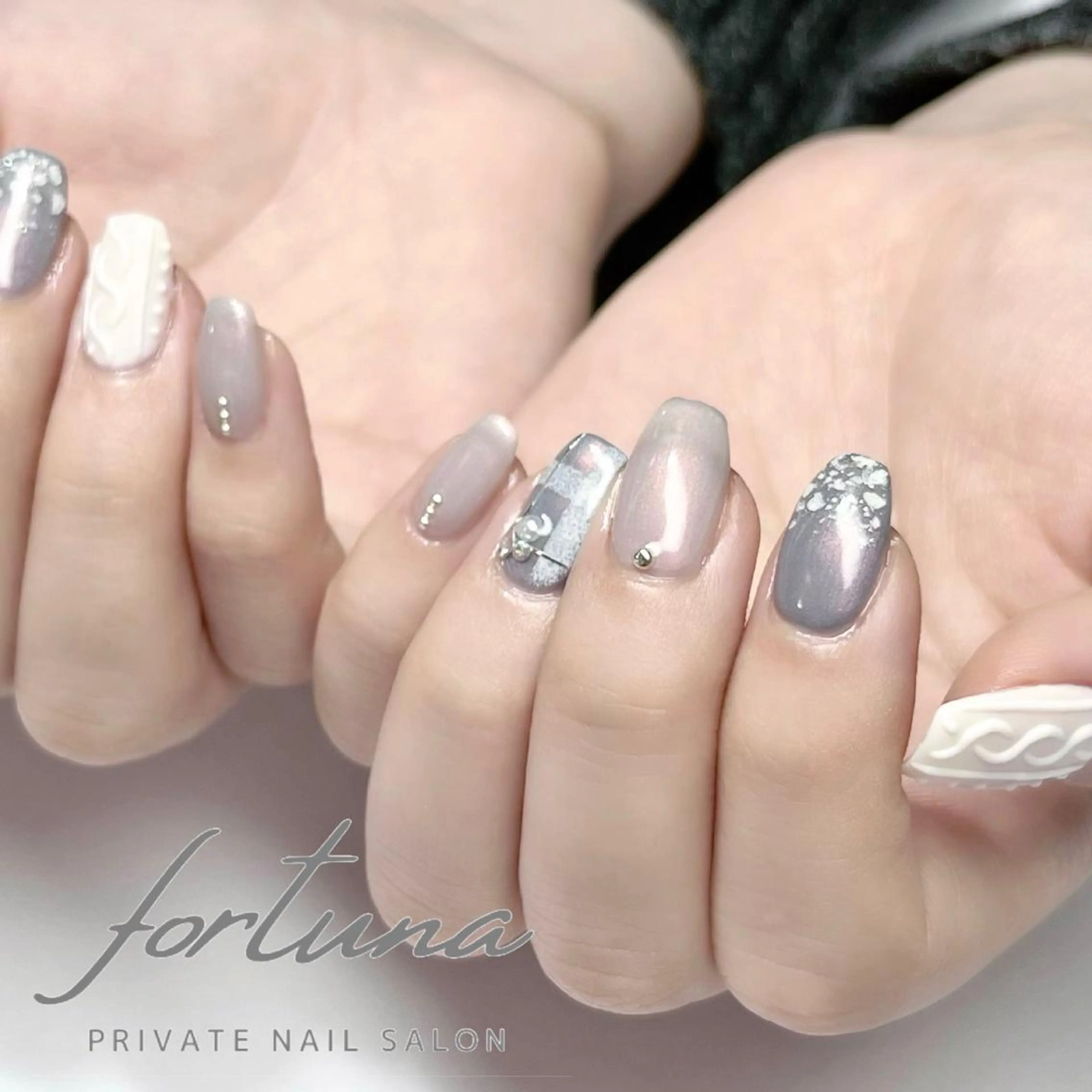 ネイル 冬ネイル ハンドネイル fortuna 武藤裕美のネイルデザイン
