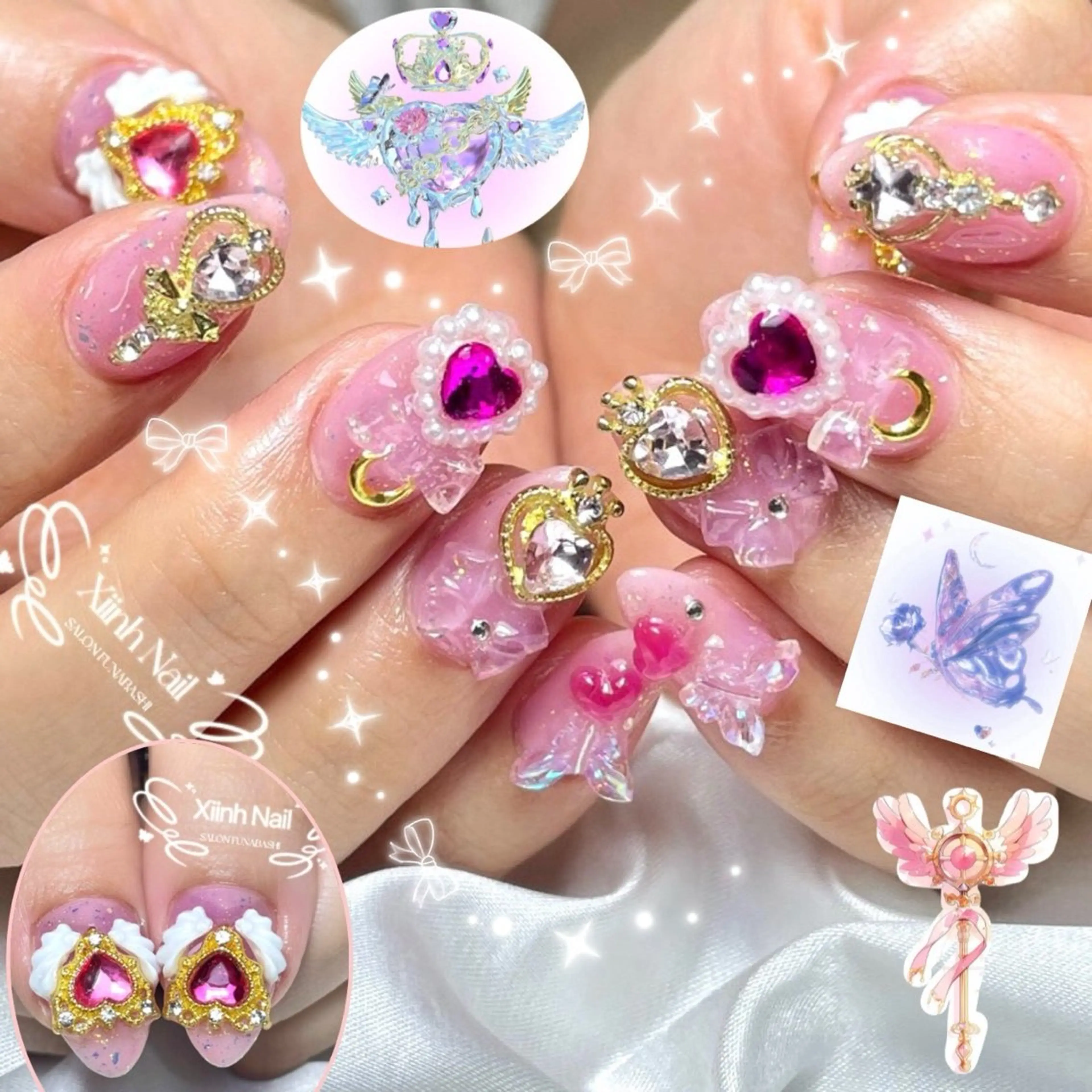 ネイル チークネイル 桜ネイル 長さ出し フットネイル ジェルネイル ハンドネイル XIINH NAIL SALONのネイルデザイン