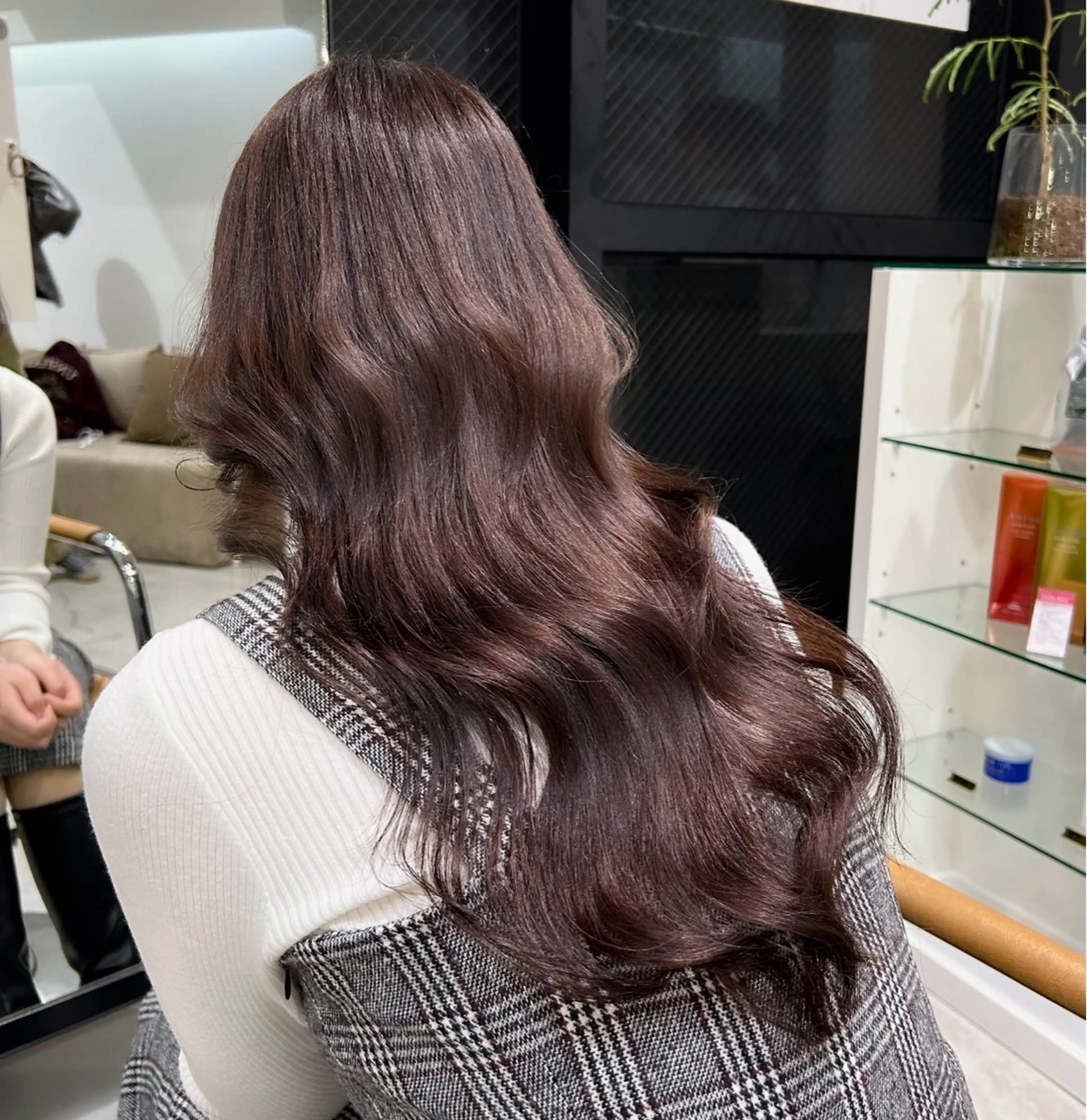 ロング カラー ブラウンカラー ピンクカラー ピンクブラウン ロング 🧣艶カラー・ヘア セット Chie🧸のヘアスタイル