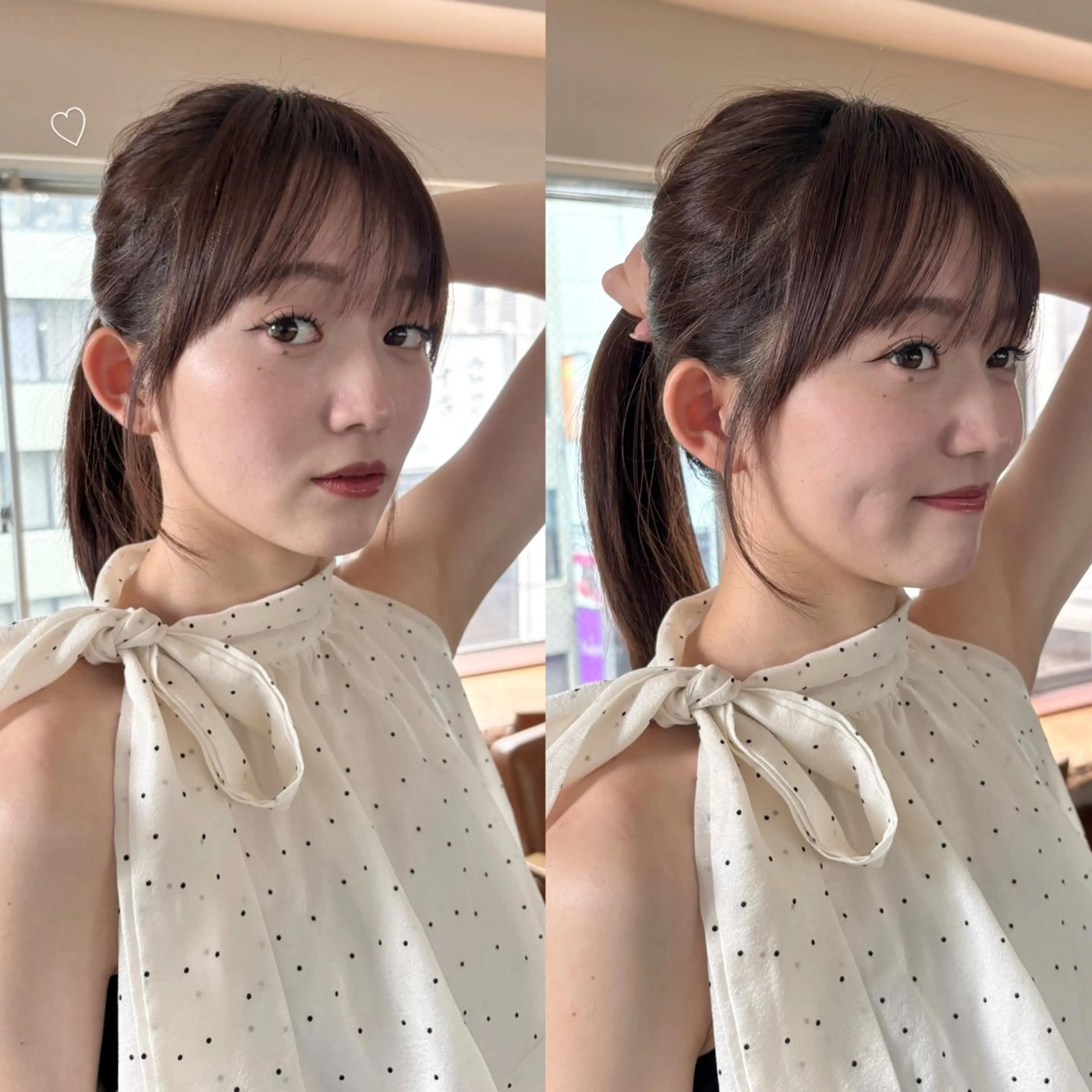 ミディアム カット ヘアカラー トリートメント 透明感カラー/顔周り カット/ののか💞のヘアスタイル