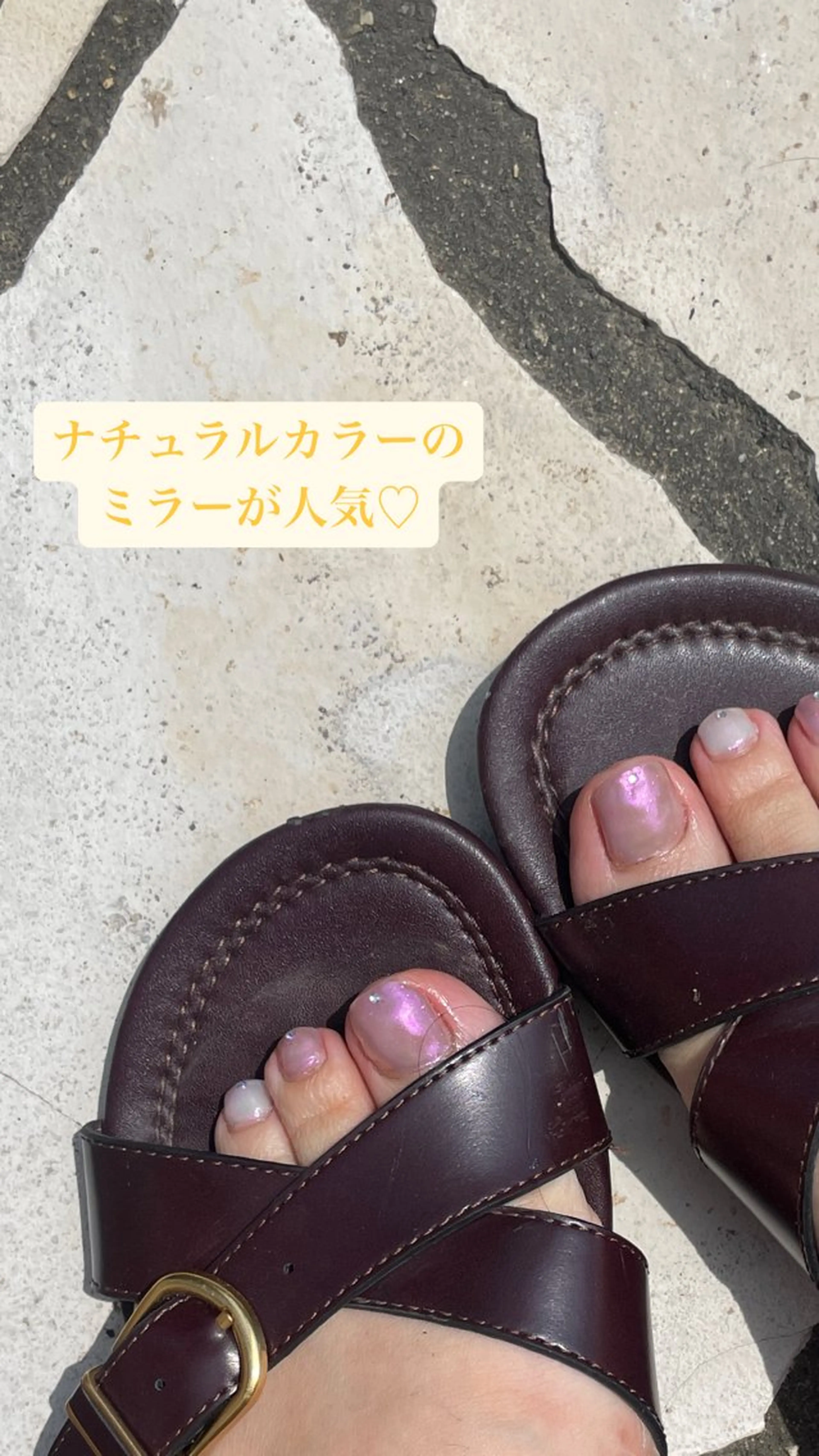 メンズ ネイル ミラーネイル Chérinail 爪のお手入れのネイルデザイン