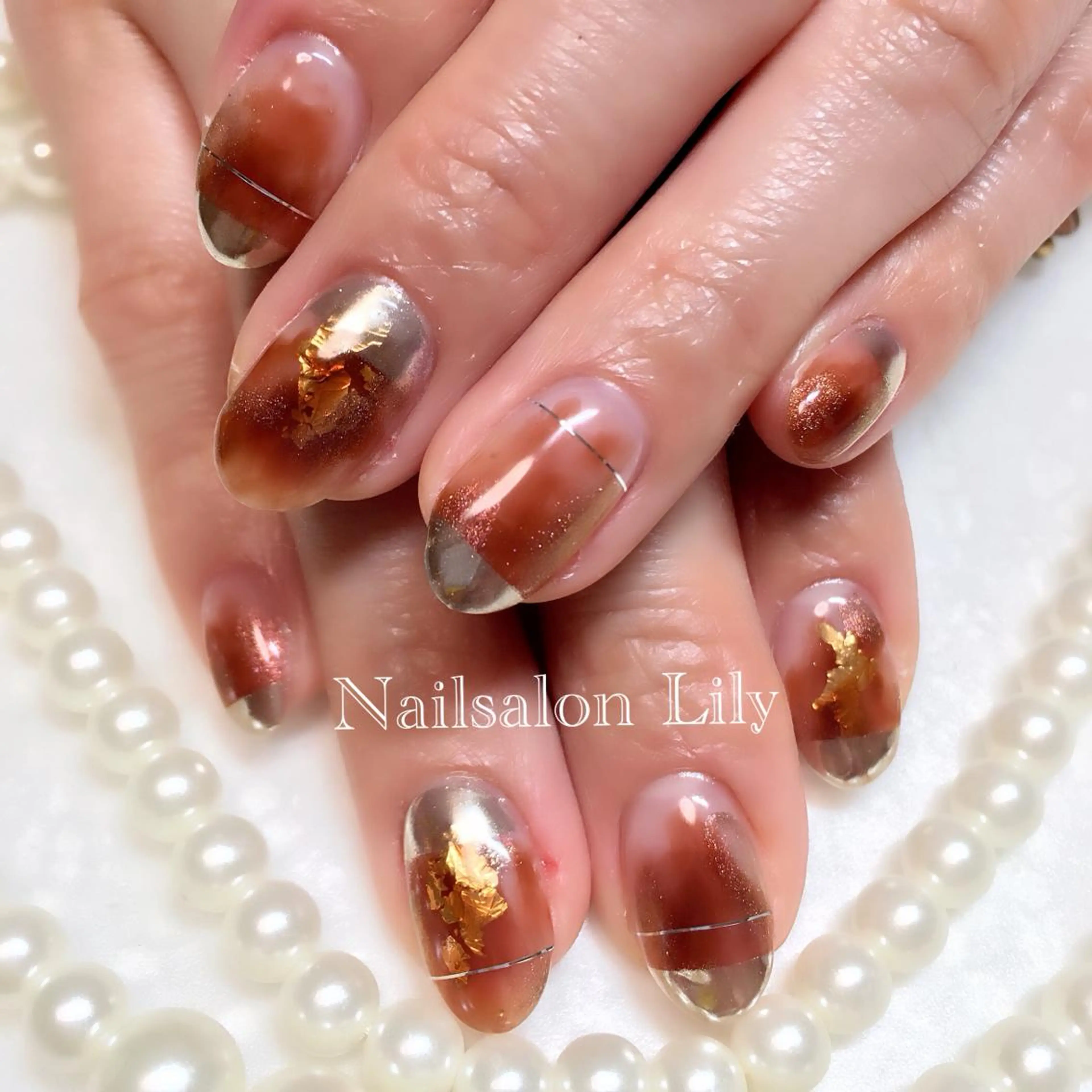 ネイル ニュアンスネイル Lily*nail 🌻Mii🌻のネイルデザイン