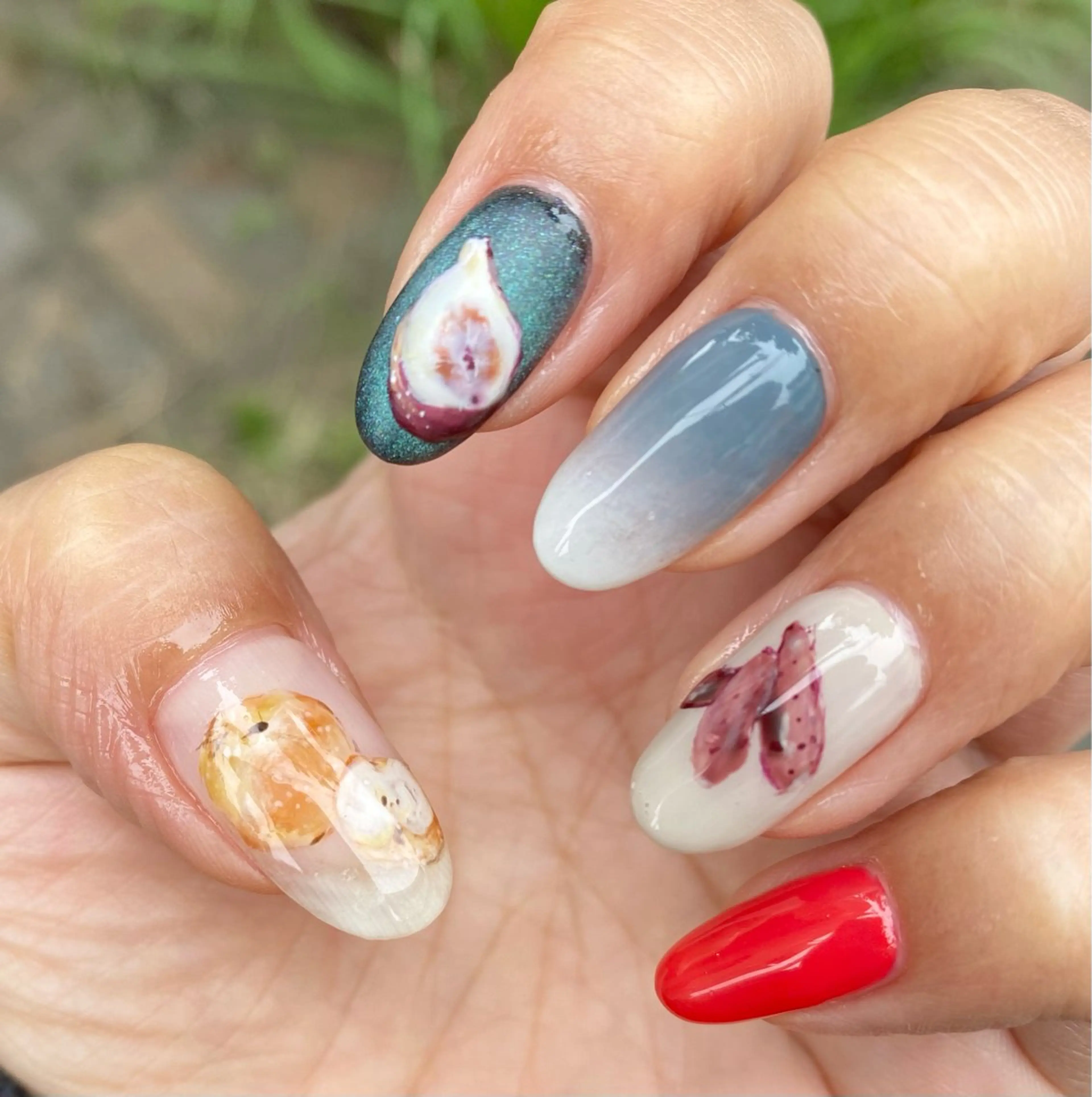 ネイル アートネイル ブルー 岩澤 恵子のネイルデザイン