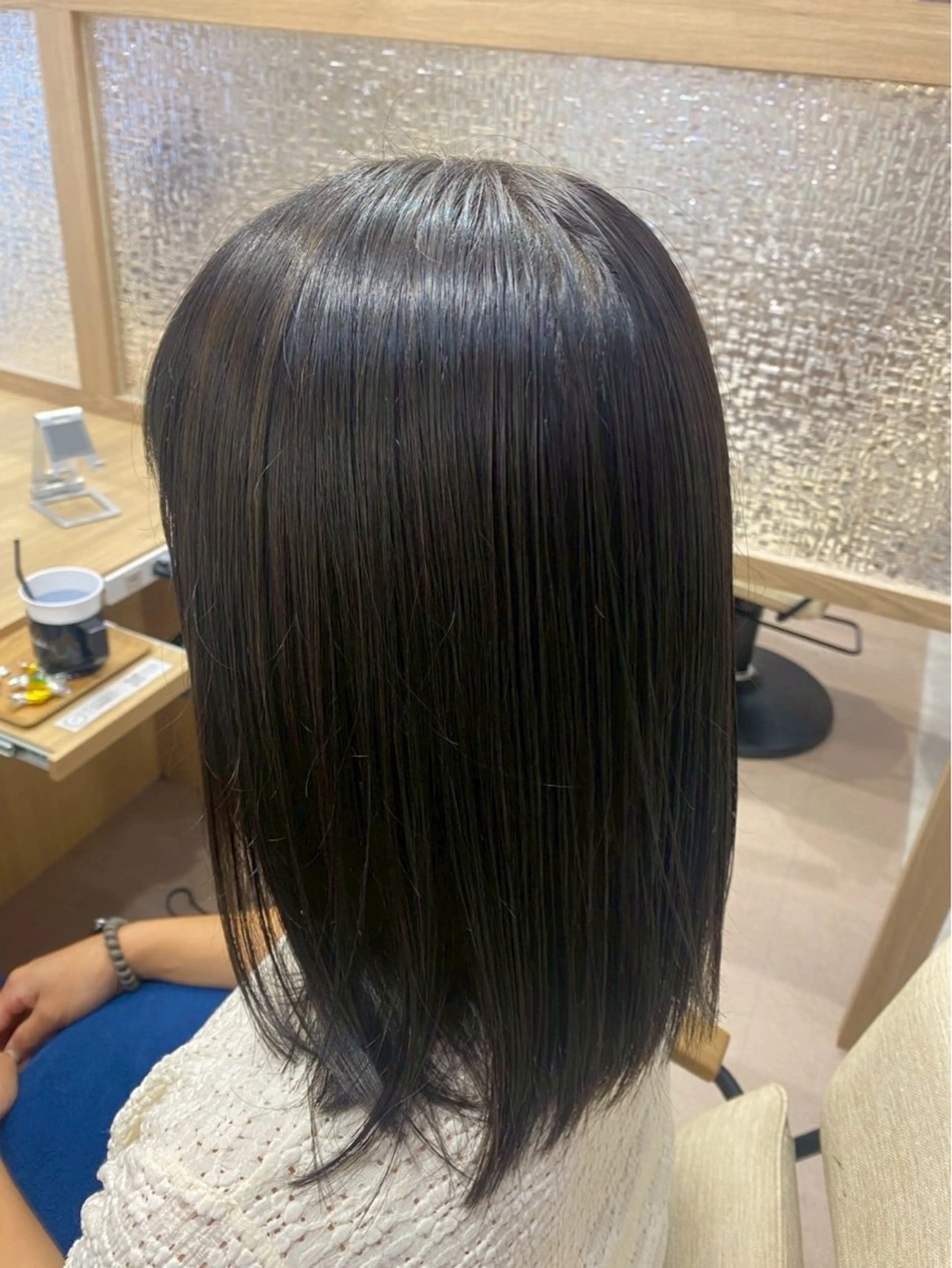 ミディアム カラー 透明感カラー 愛結美🦋似合わせ/ ツヤ感カラーのヘアスタイル