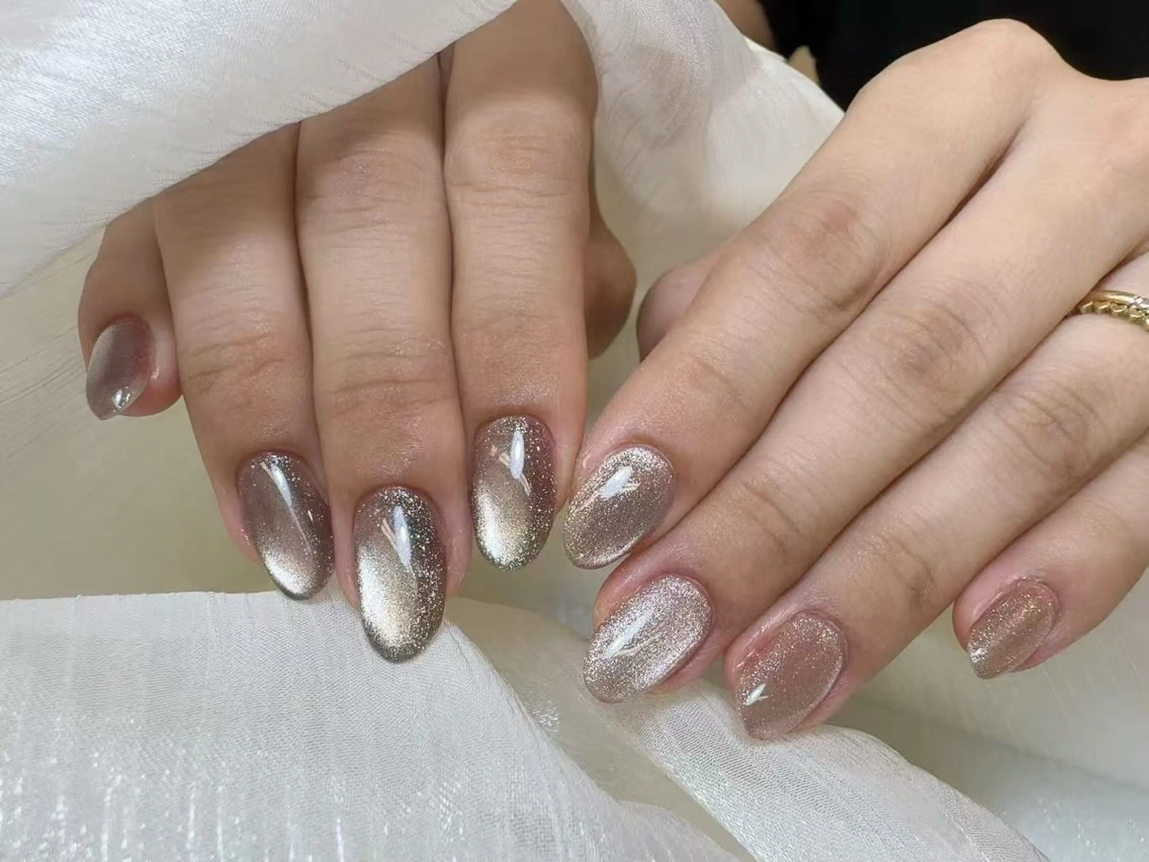 ネイル ジェルネイル マグネットネイル ワンカラーネイル 33 nail salon 徳山里美のネイルデザイン