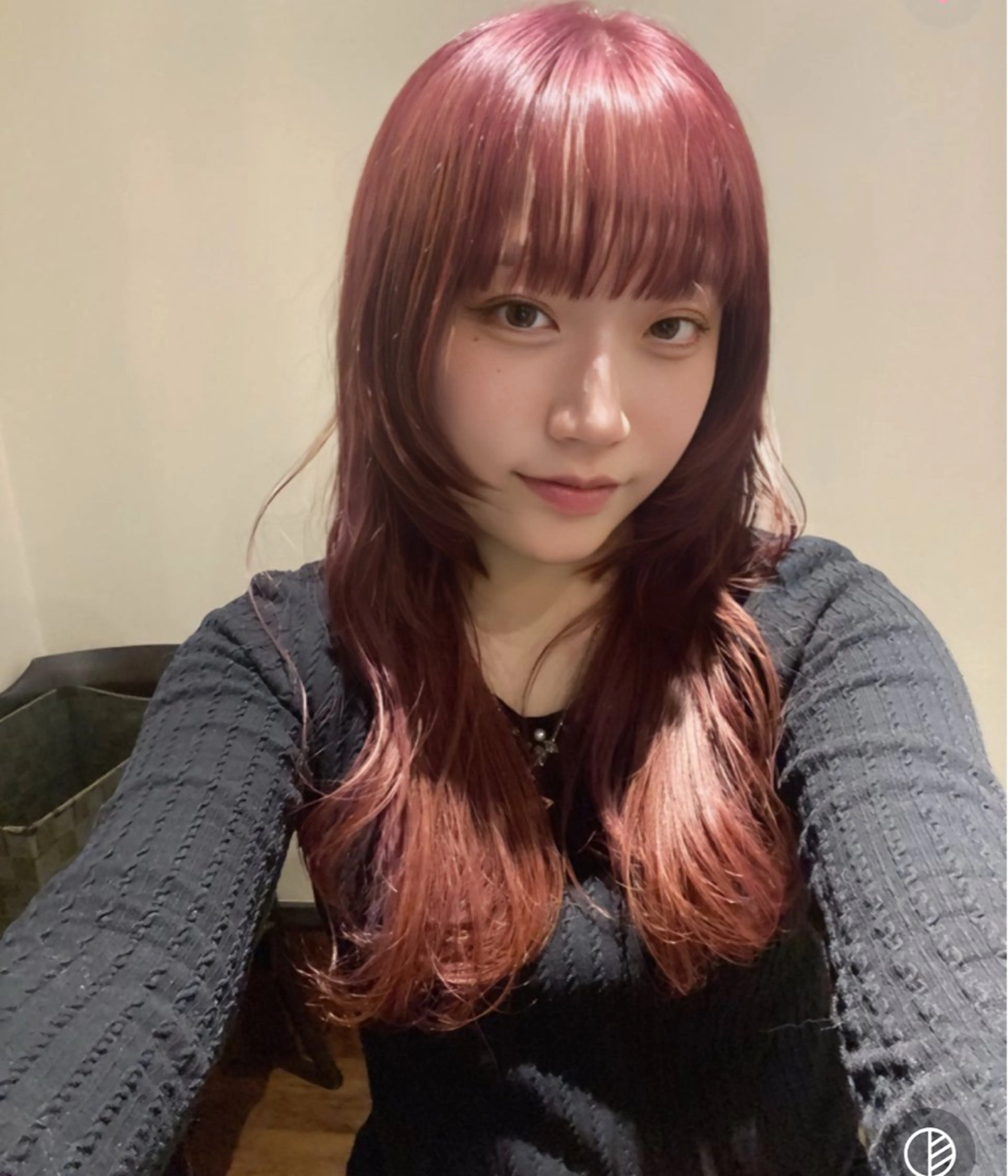 🚨カット+ブリーチなしダブルカラー+髪質改善水素トリートメント【ウルフカット、ハッシュカット、レイヤーカット】の写真