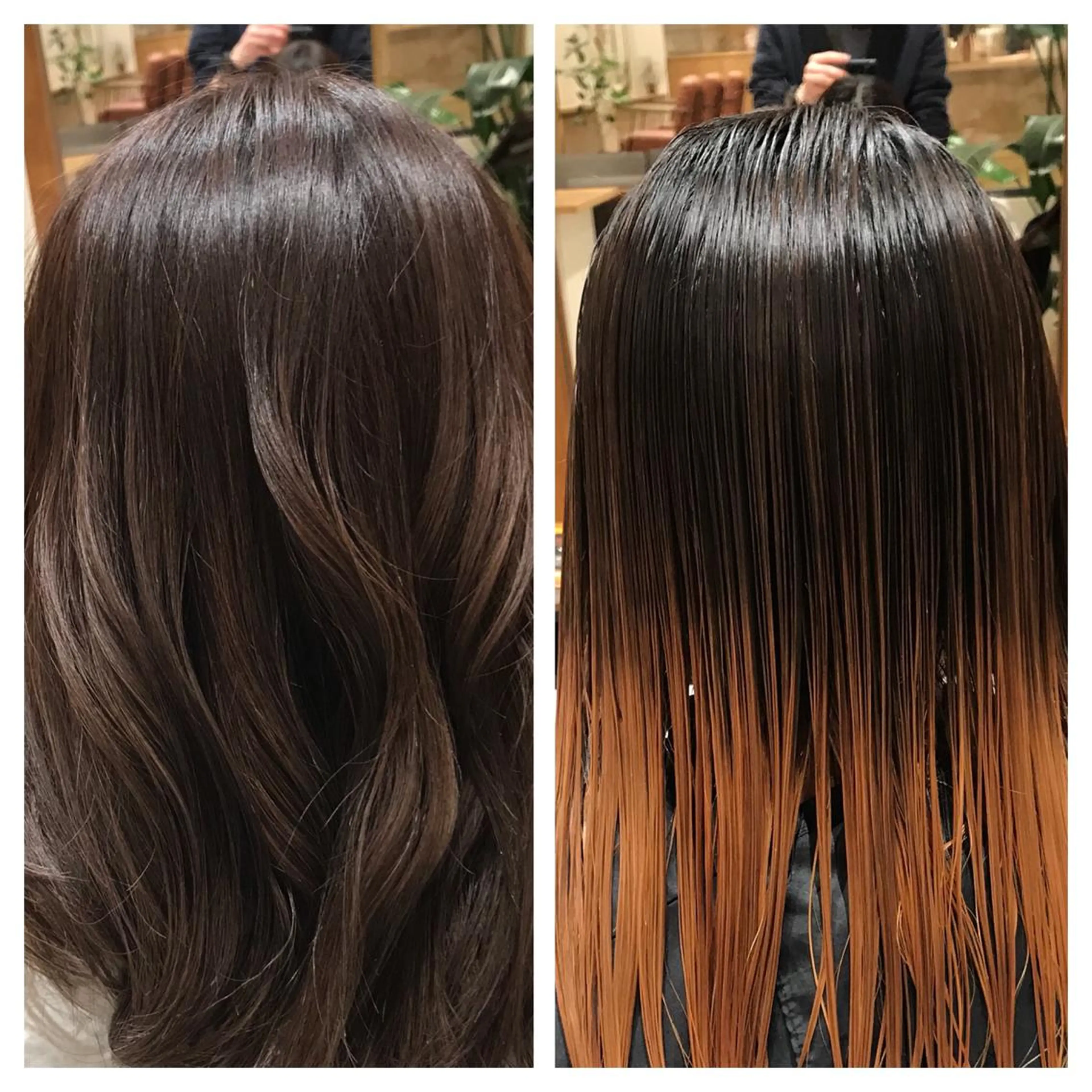 ミディアム カラー ダブルカラー グラデーションカラー 森 海のヘアスタイル