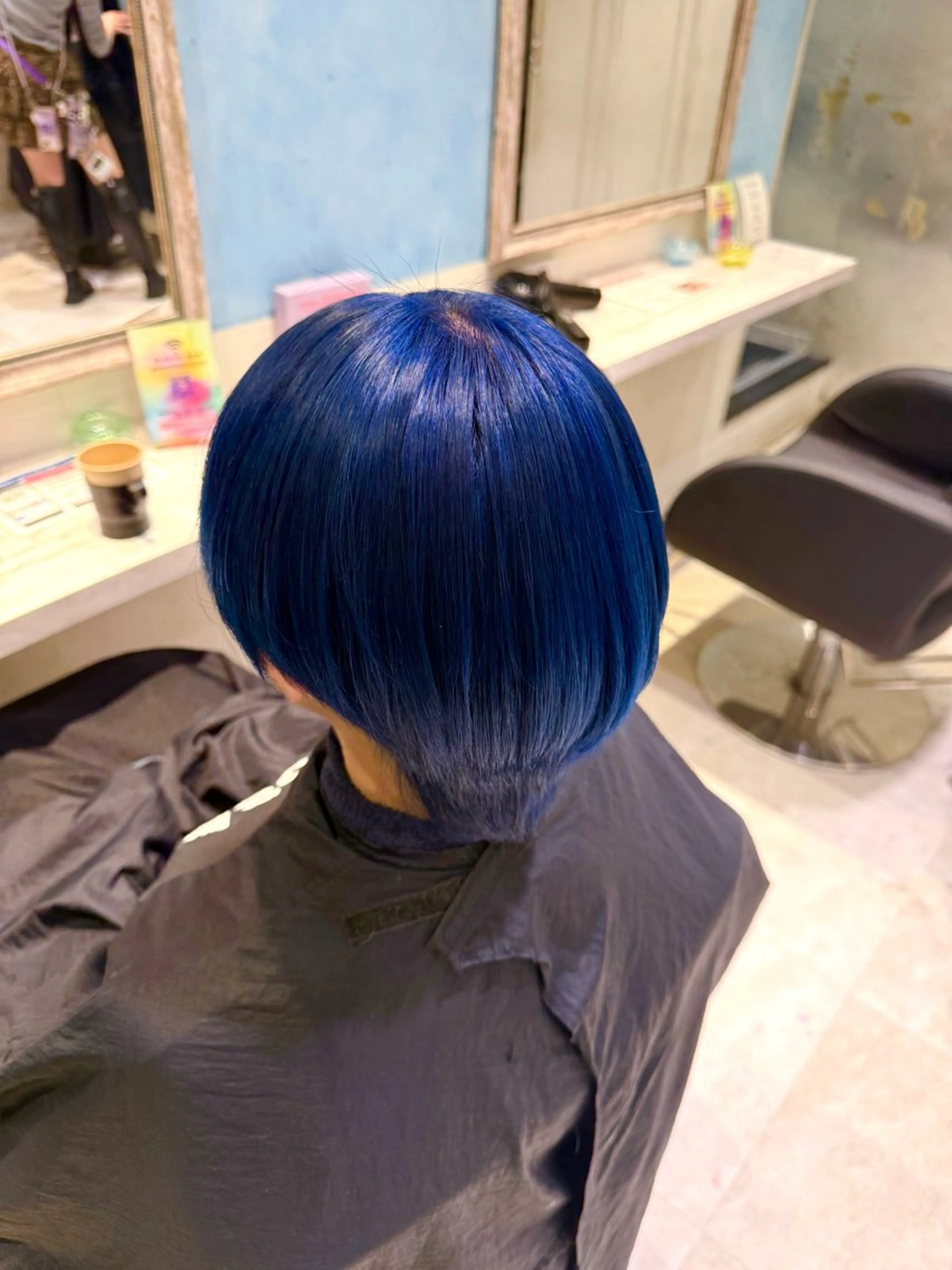 ショート カラー アッシュ ベージュカラー ブリーチ ブルーカラー 透明感カラー ヘアカラー ハイトーン/ブリーチ 💙みずき💙のヘアスタイル