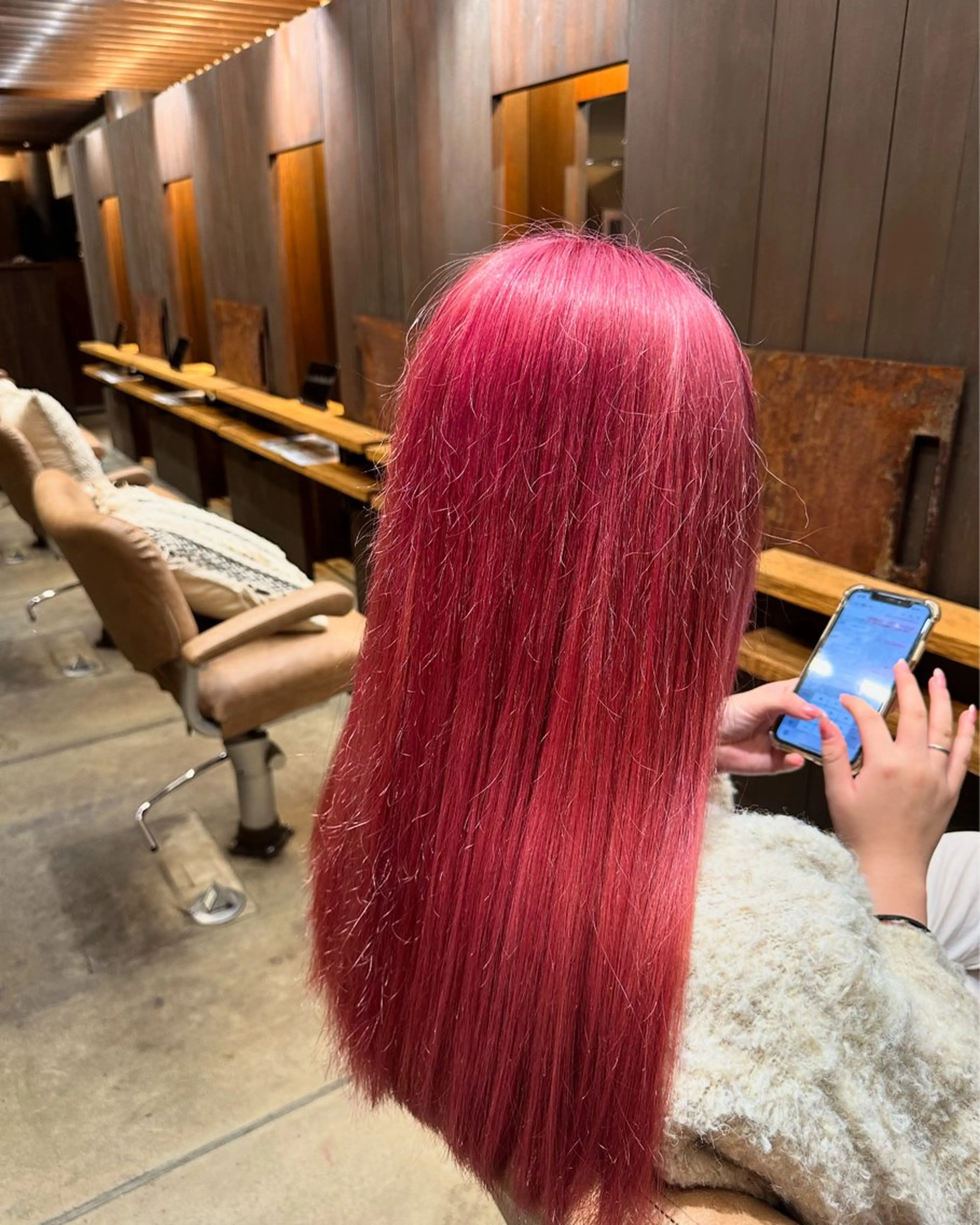 カラー ピンクカラー ヘアカラー トリートメント 水光艶カラー/ 艶ブリーチ/颯のヘアスタイル