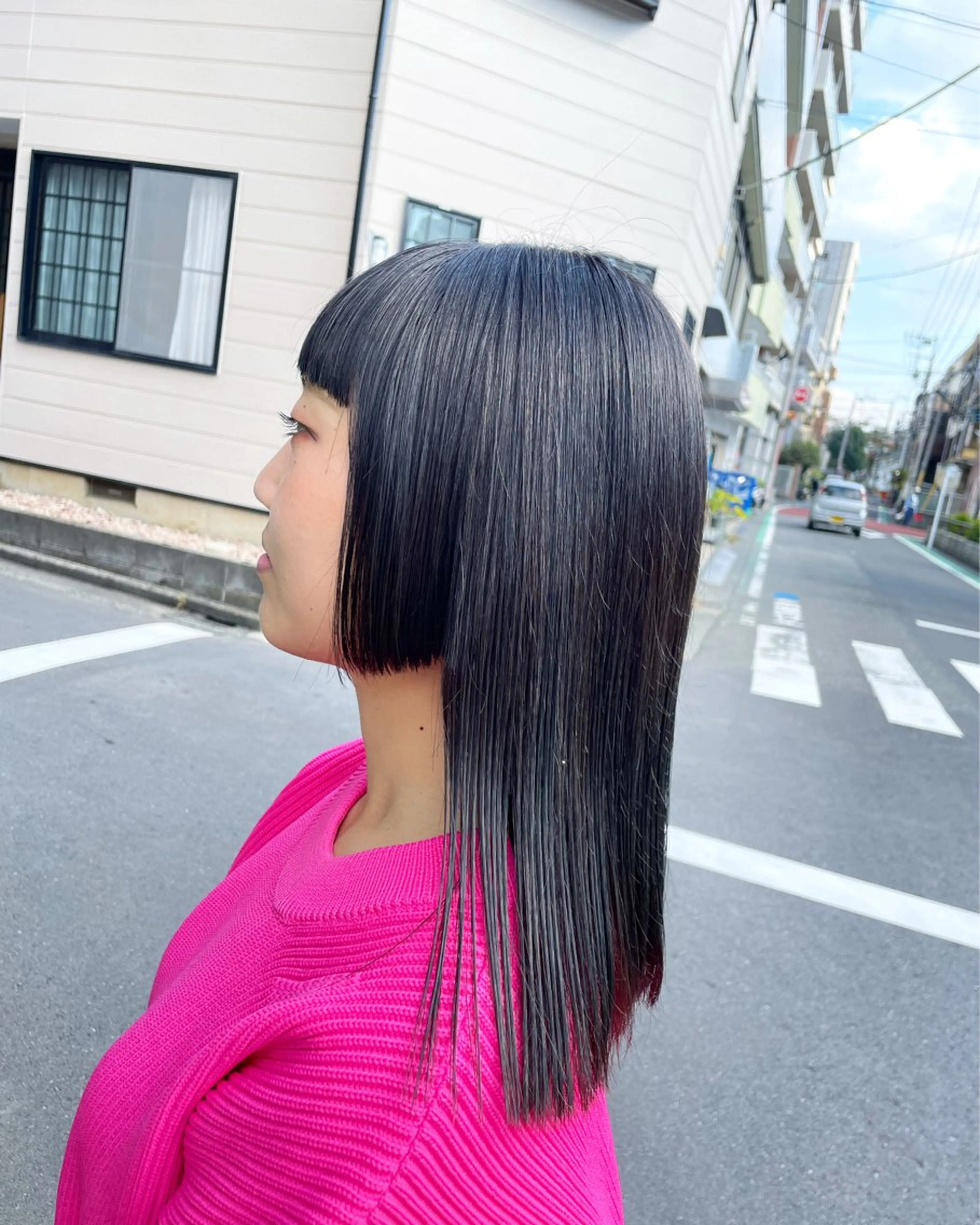 ロング カラー 姫カット カット ヘアカラー 高橋 芽衣のヘアスタイル