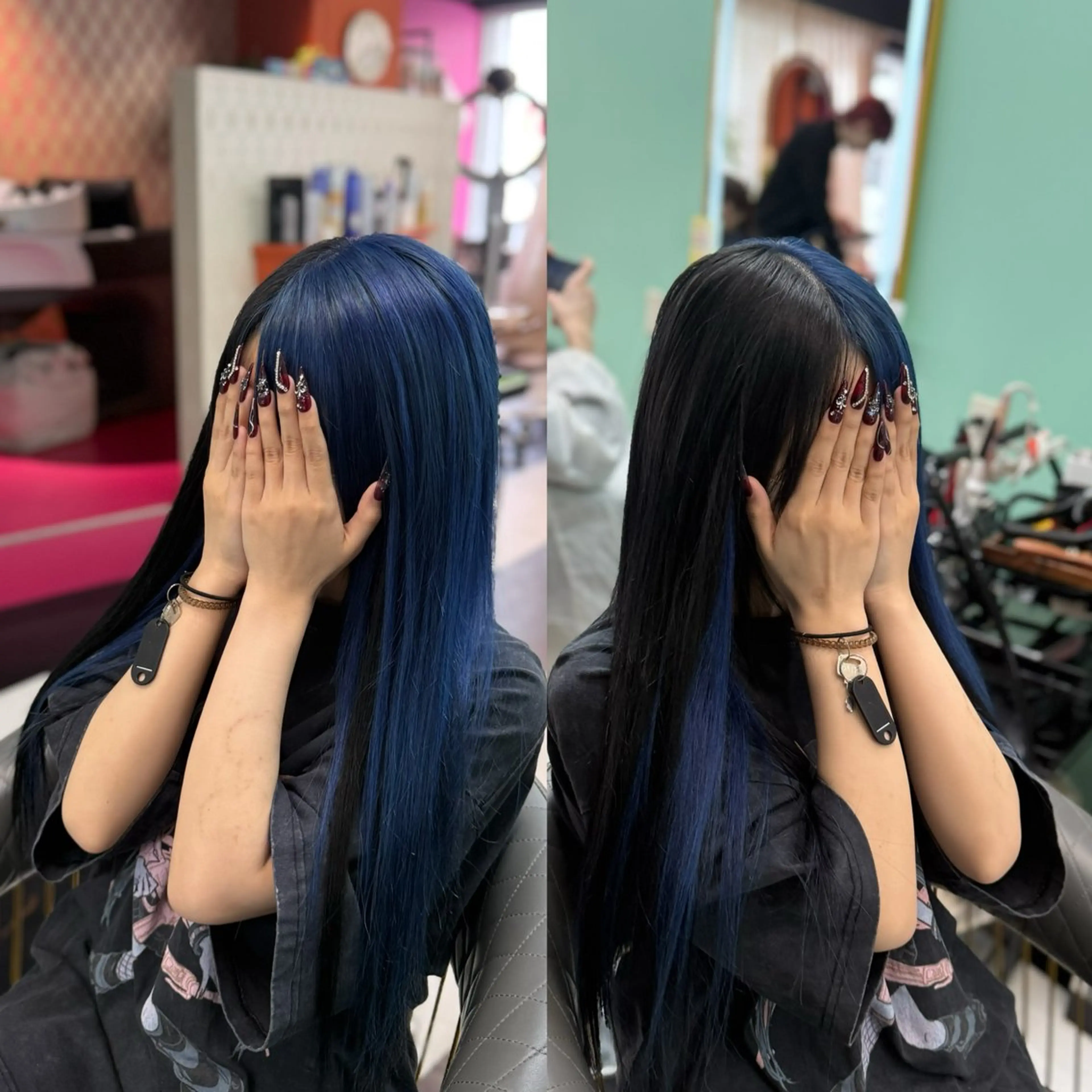 ロング カラー ヘアカラー トリートメント エクステ 🐺新宿manabu カットモデル募集中のヘアスタイル