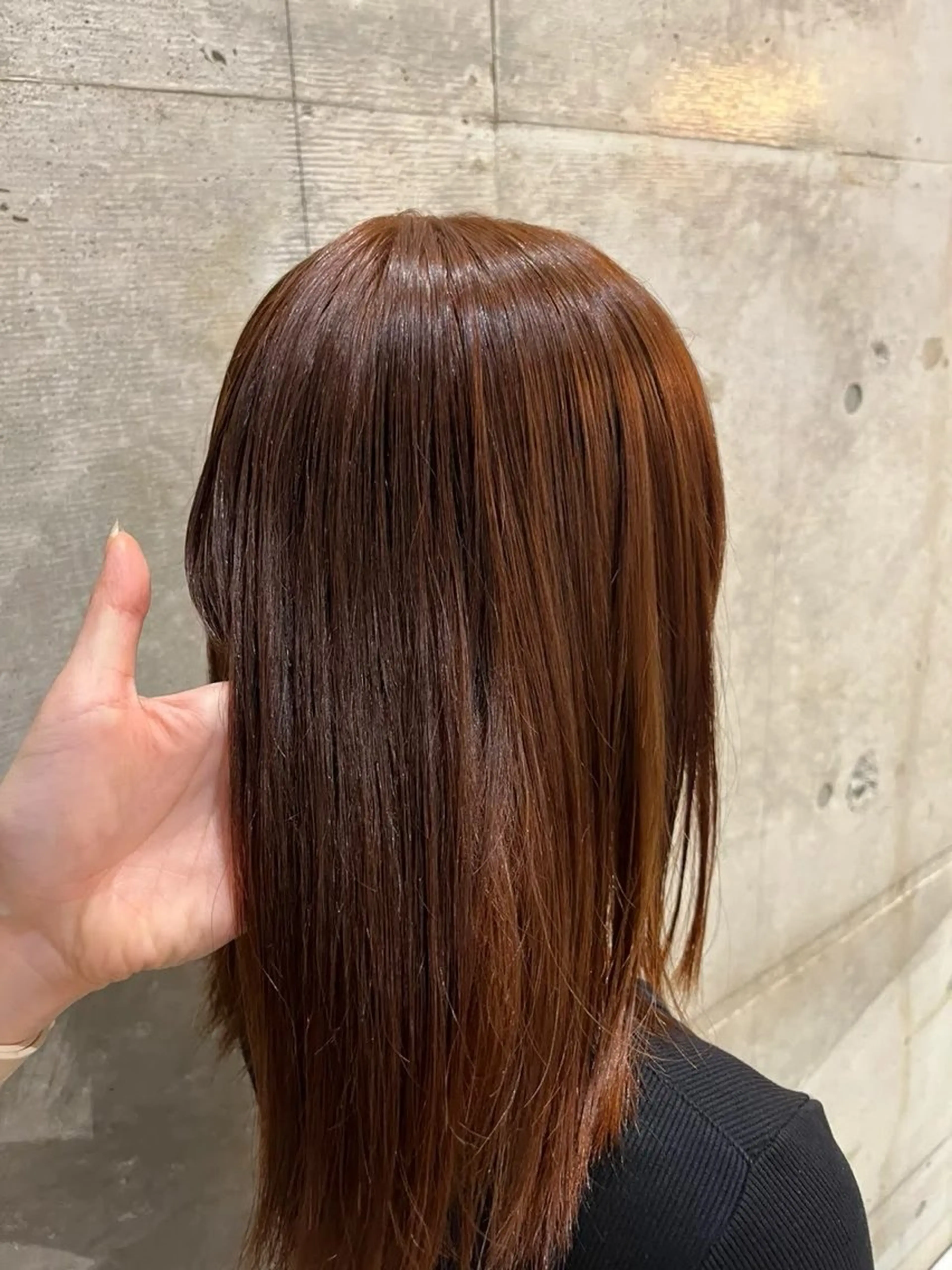 ミディアム カラー オレンジ ヘアカラー «料金🆓カット モデル»キリ🌿のヘアスタイル