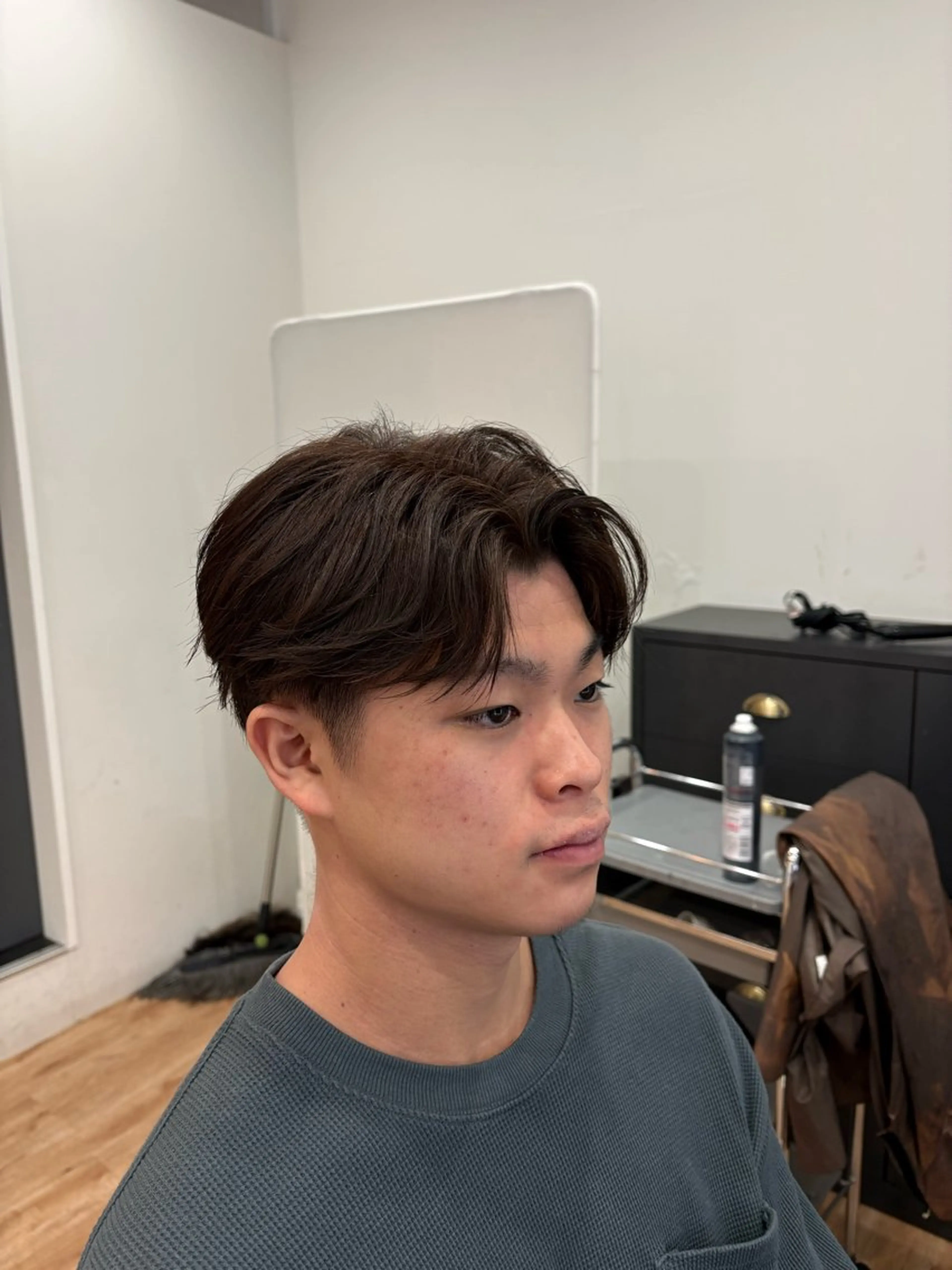 ショート カラー メンズ センターパート マッシュ メンズパーマ little鹿児島中央所属・little syotaroのヘアスタイル