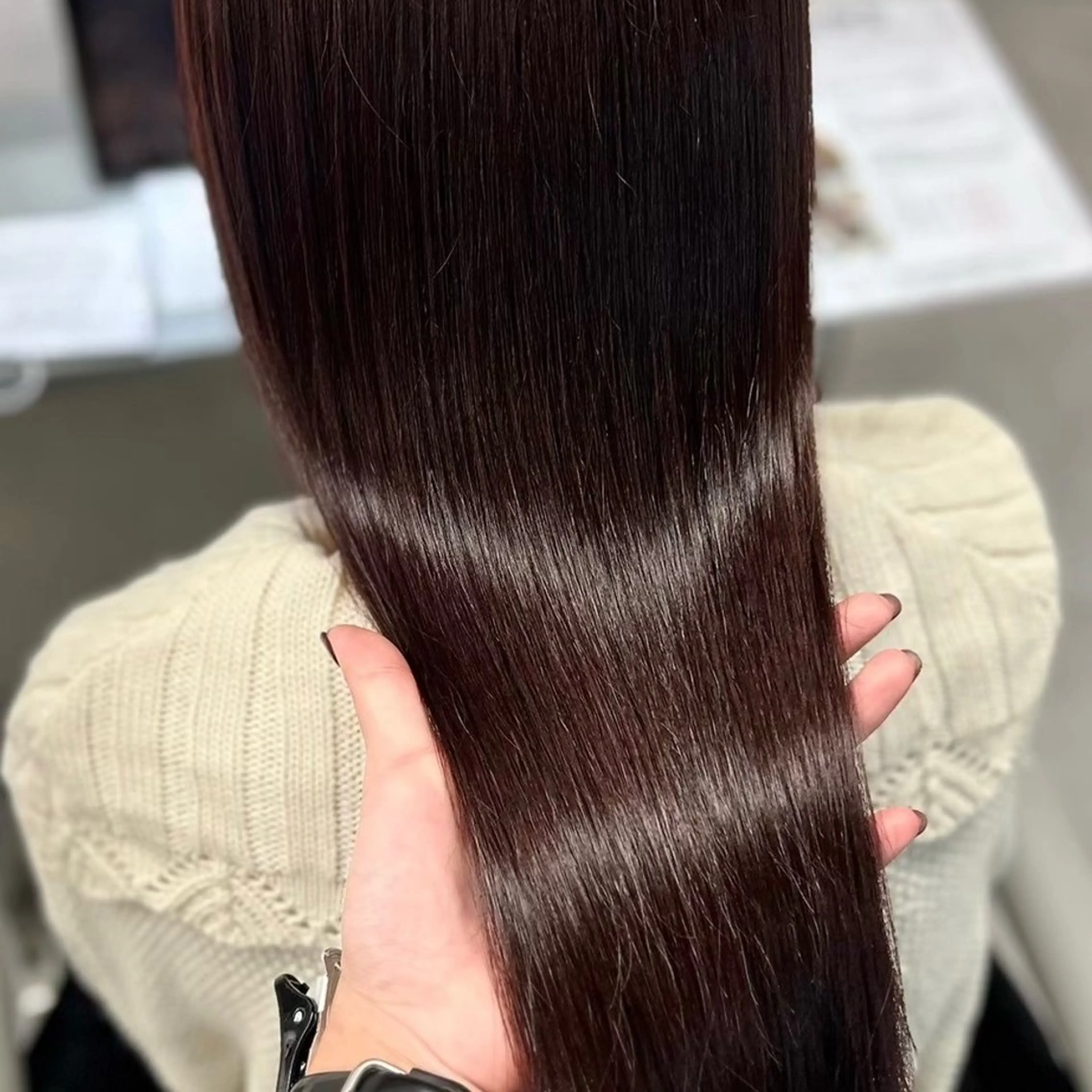 ロング パーマ 縮毛矯正 トリートメント 【nui 茨木】 清水優のヘアスタイル