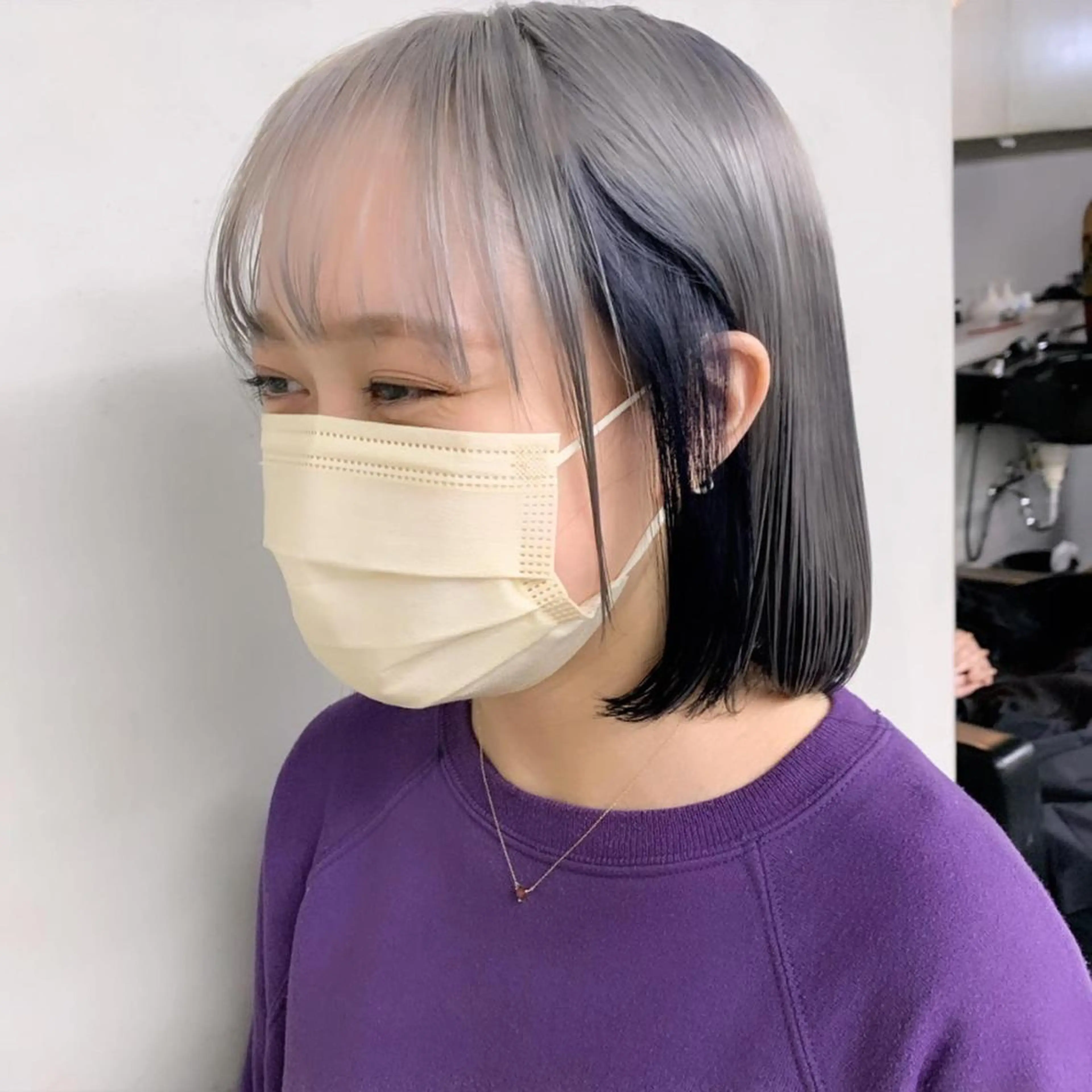 ミディアム カラー ヘアカラー トリートメント 赤みゼロ/透明感 カラー🌿KANTAのヘアスタイル