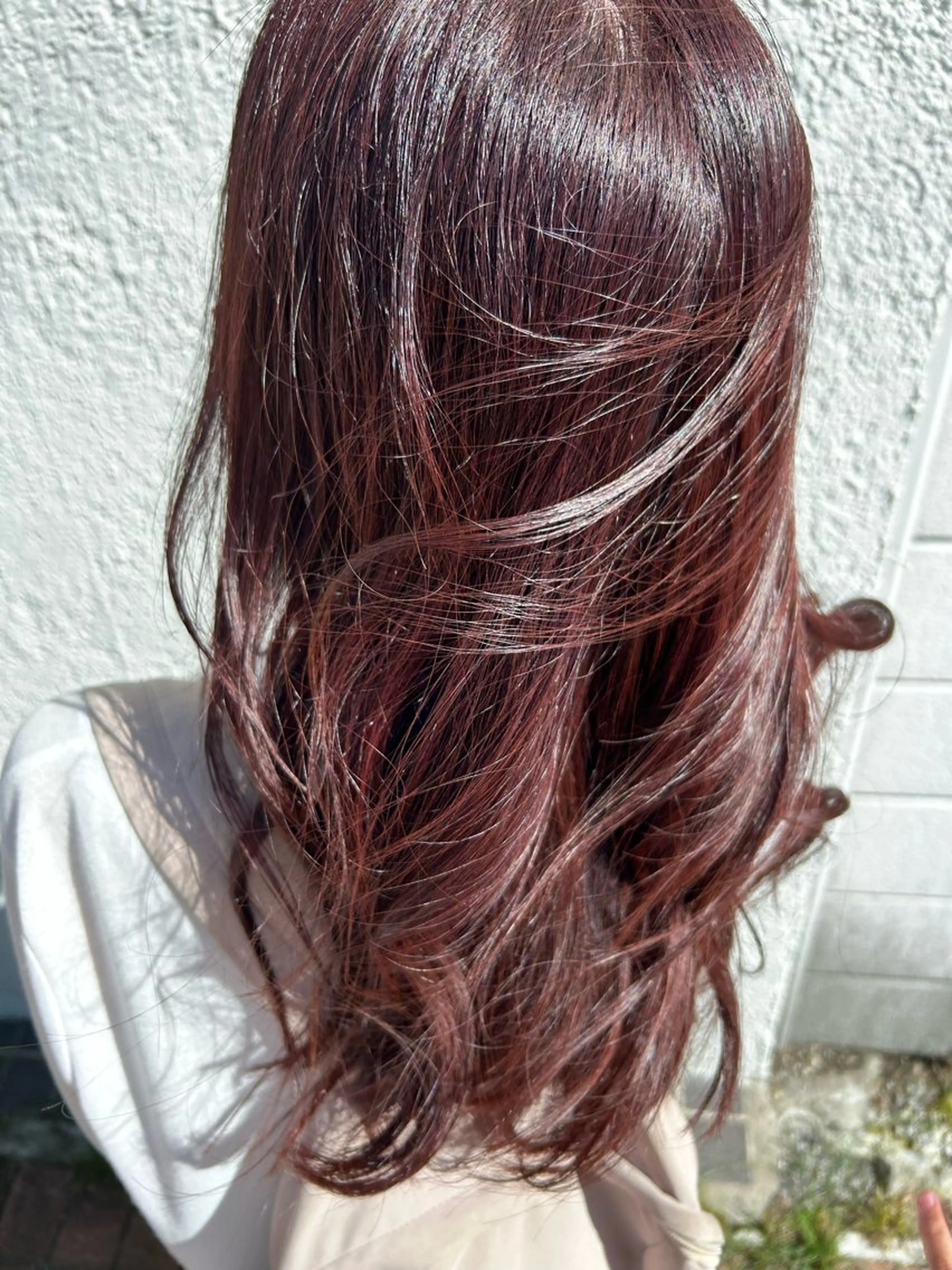 セミロング カラー ピンクカラー バイオレットカラー 永木 楓のヘアスタイル