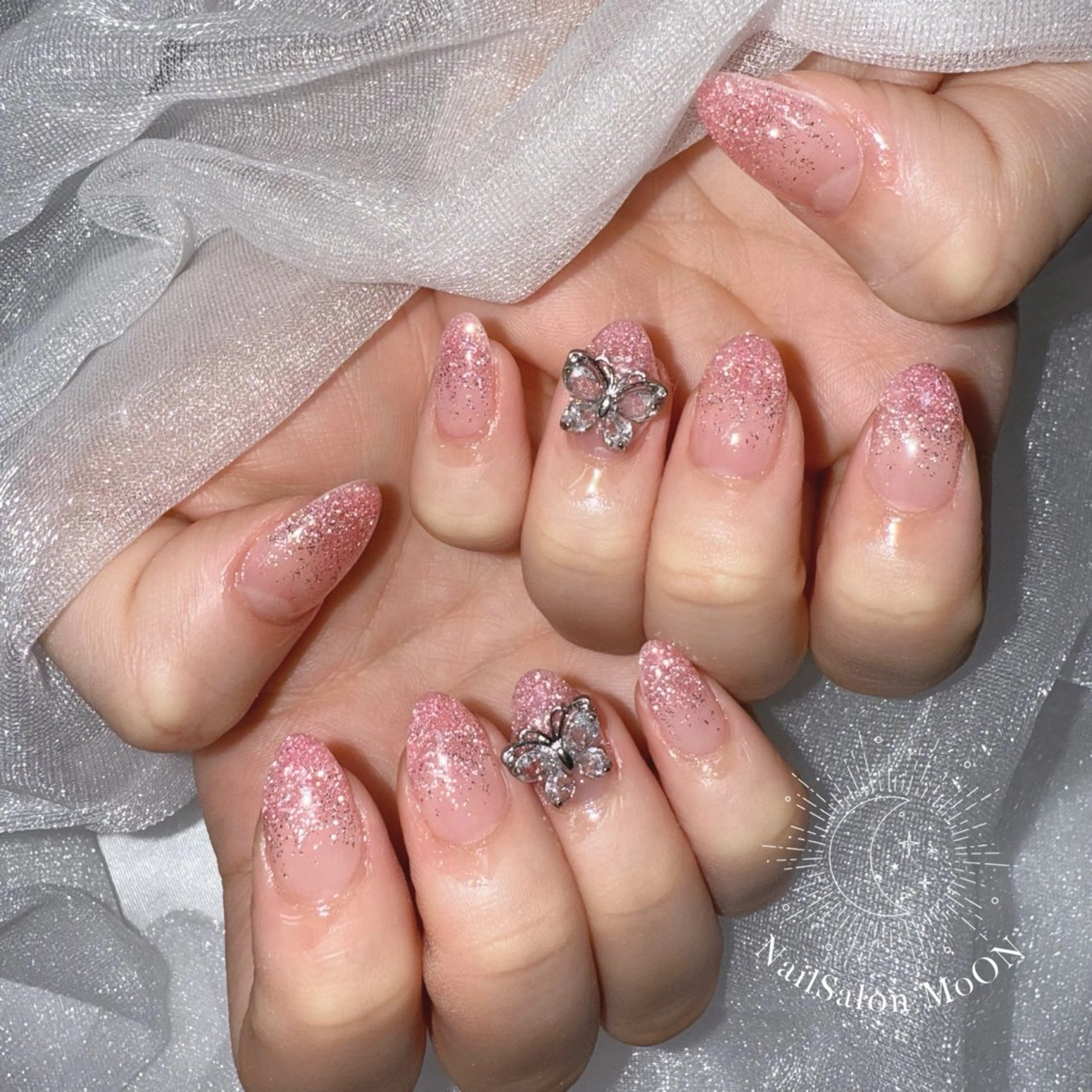 ネイル フラッシュネイル MoON...❤︎ MeGuのネイルデザイン