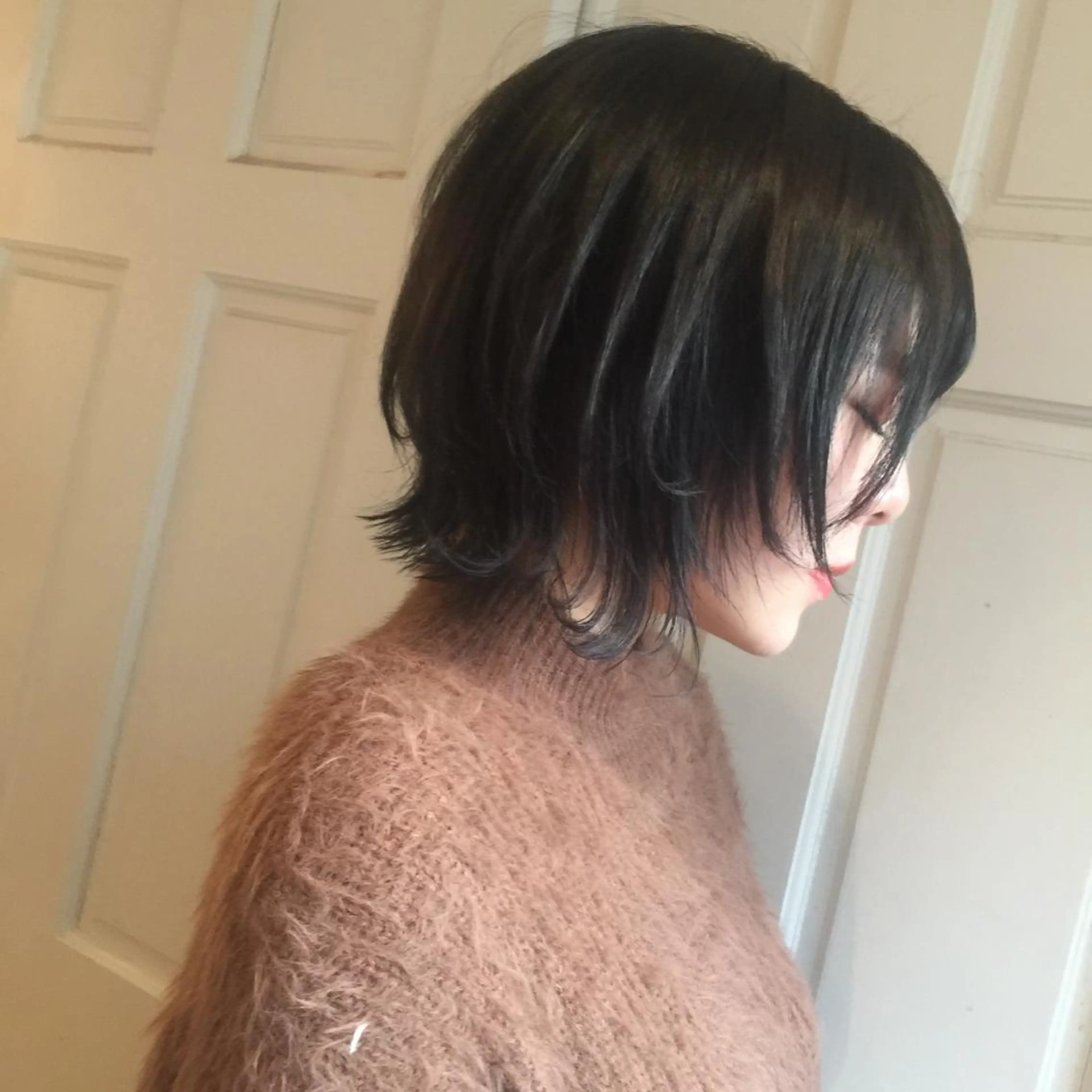 ショート ボブ ウルフカット ホワイト&レイヤーカ ットエクステ長畠俊輔のヘアスタイル