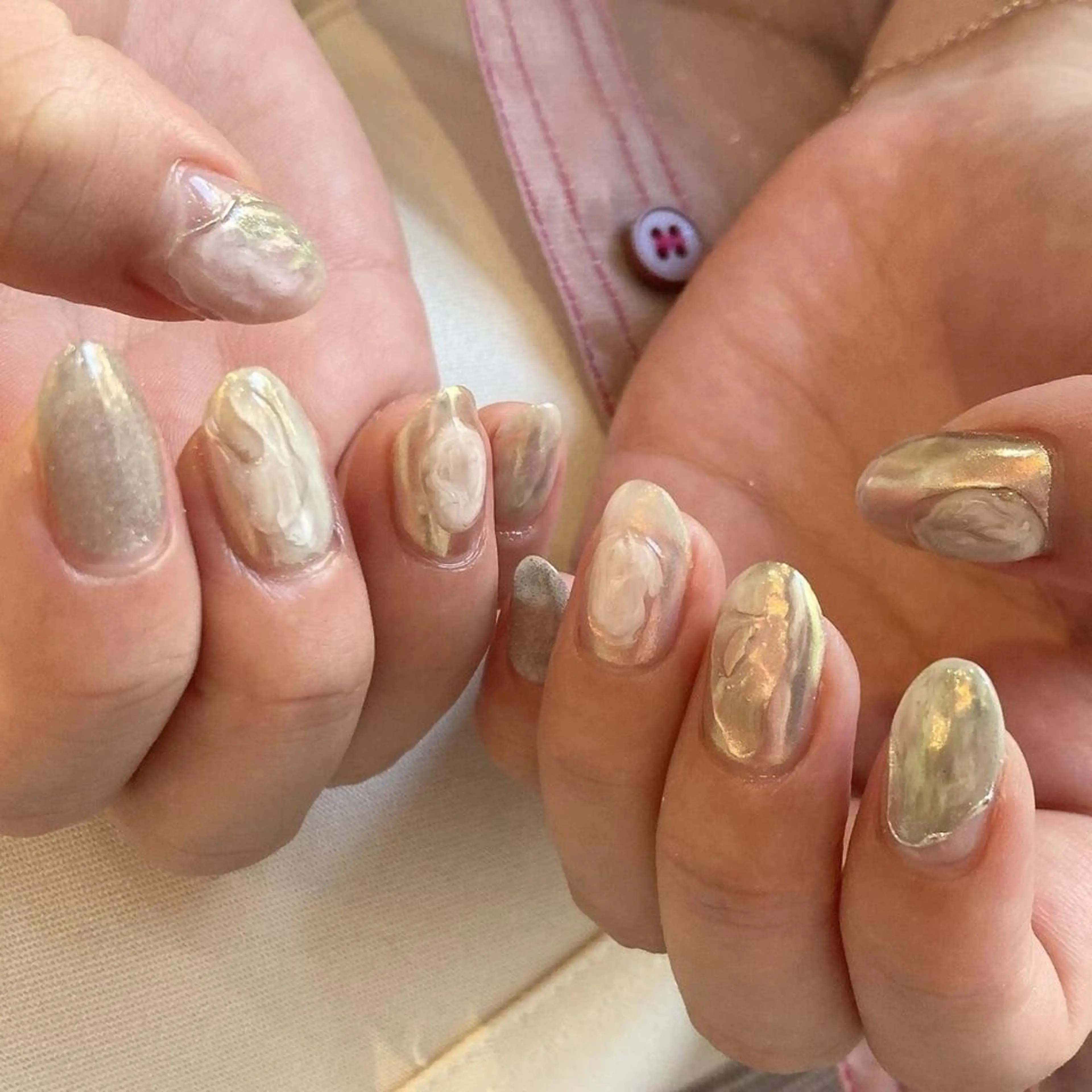 ネイル アートネイル オーロラネイル ジェルネイル ニュアンスネイル パラジェル ハンドネイル 【パラジェル認定】 newiネイル京橋のネイルデザイン