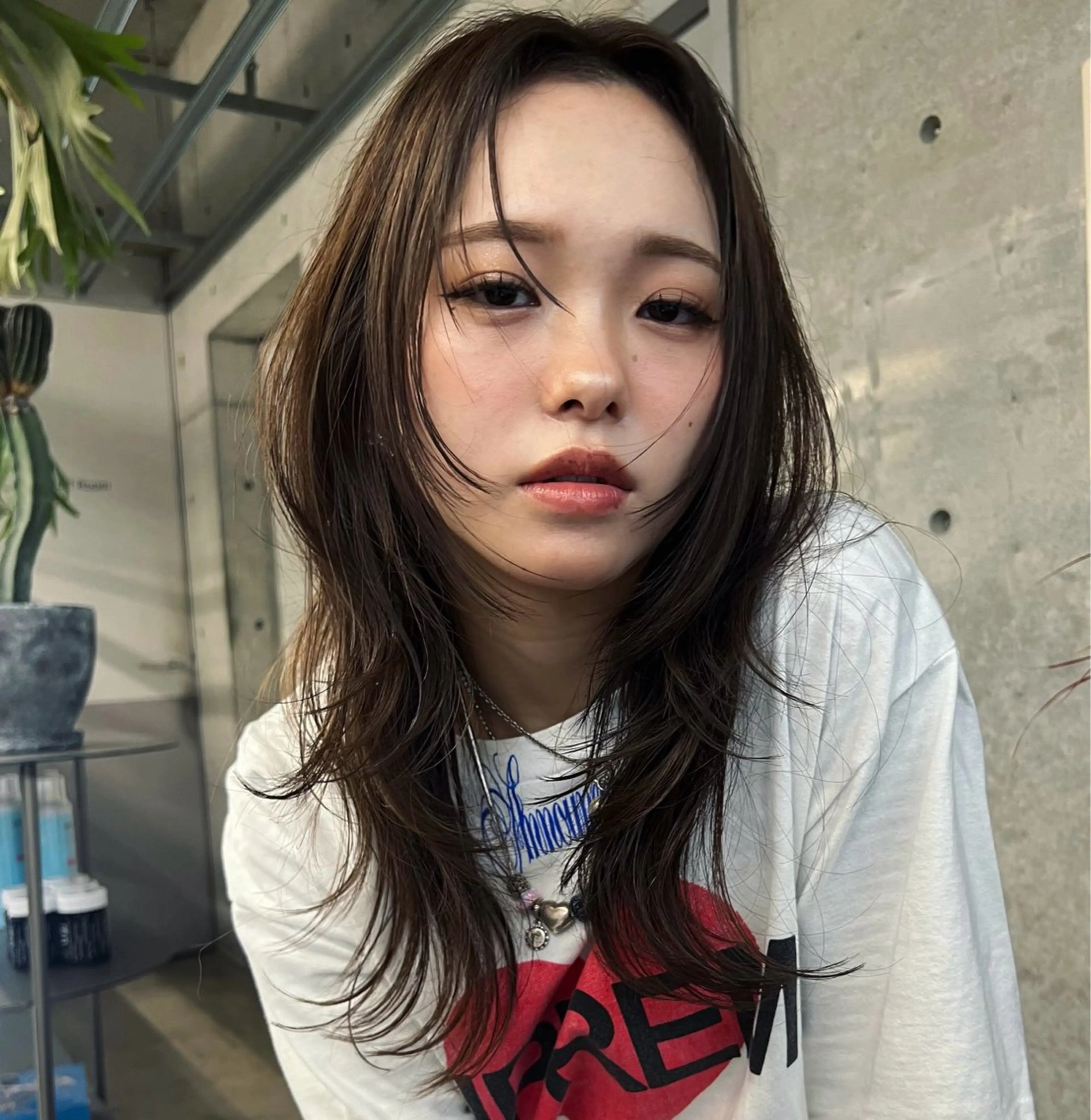 セミロング カラー カット ヘアカラー ハッシュカット カシマハヤトのヘアスタイル