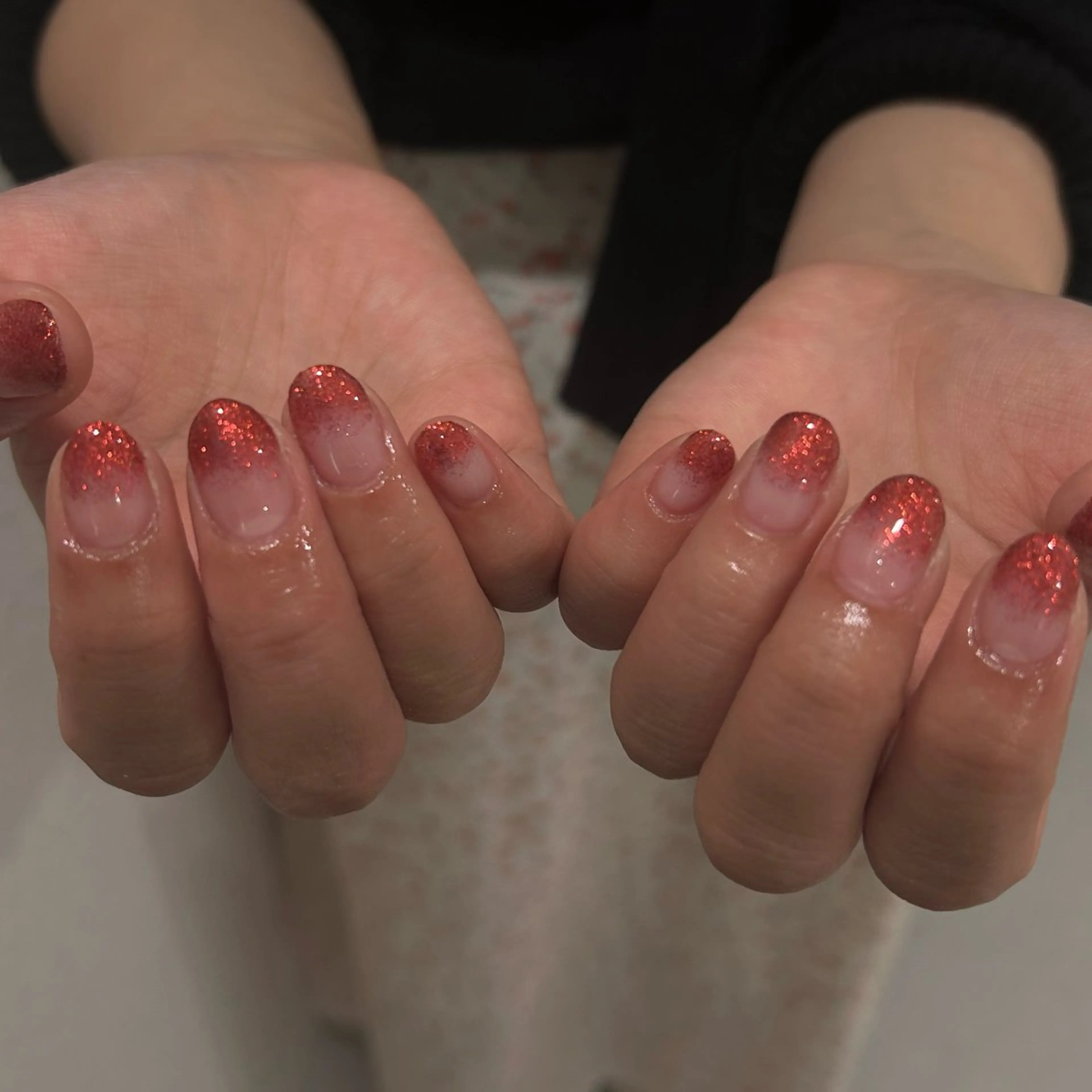 ネイル ラメ(グリッター) ラメグラデーション ハンドネイル Elpia naoのネイルデザイン