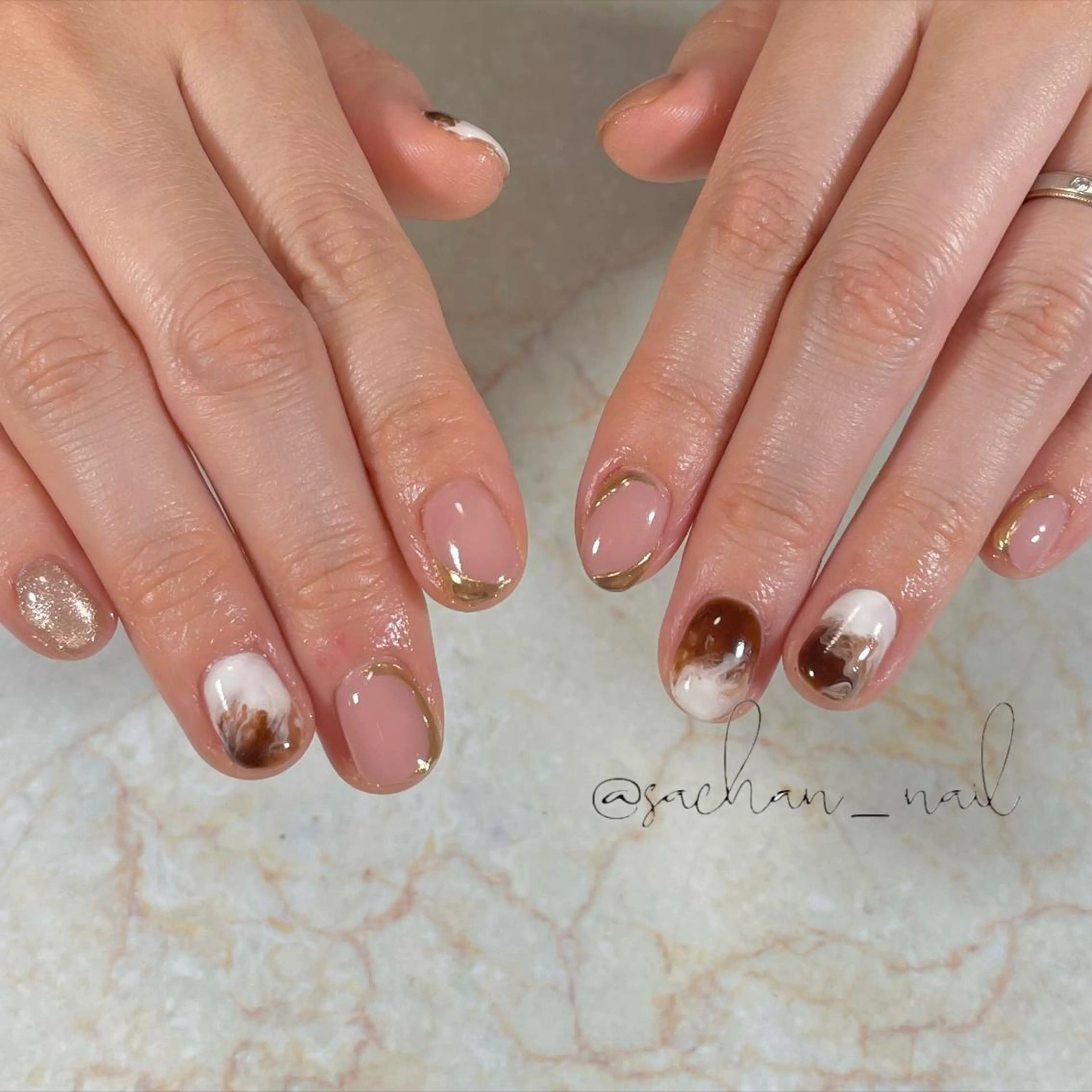 ネイル ジェルネイル マグネットネイル Sukegawa Satsukiのネイルデザイン