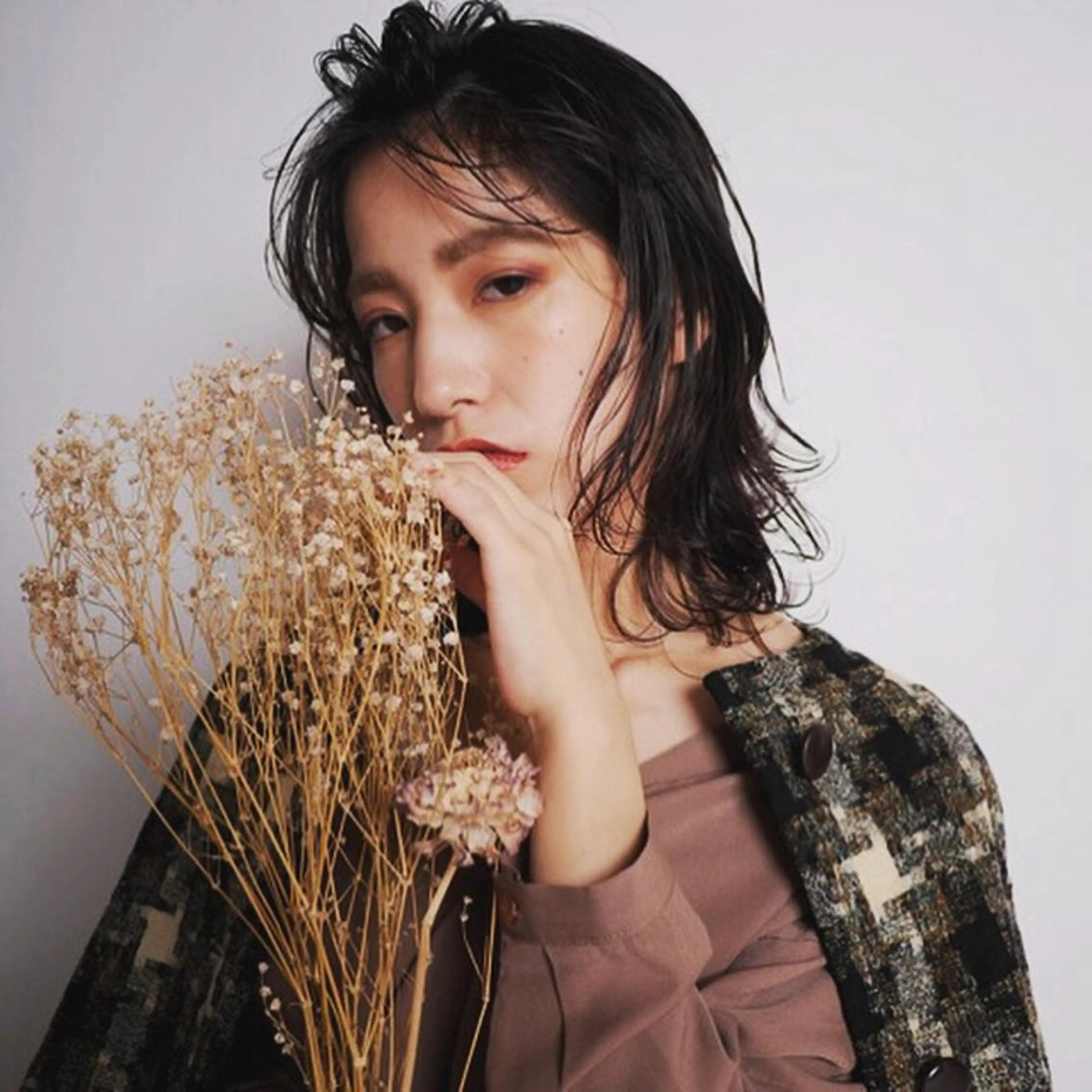 ミディアム カラー 坂上 岳のヘアスタイル