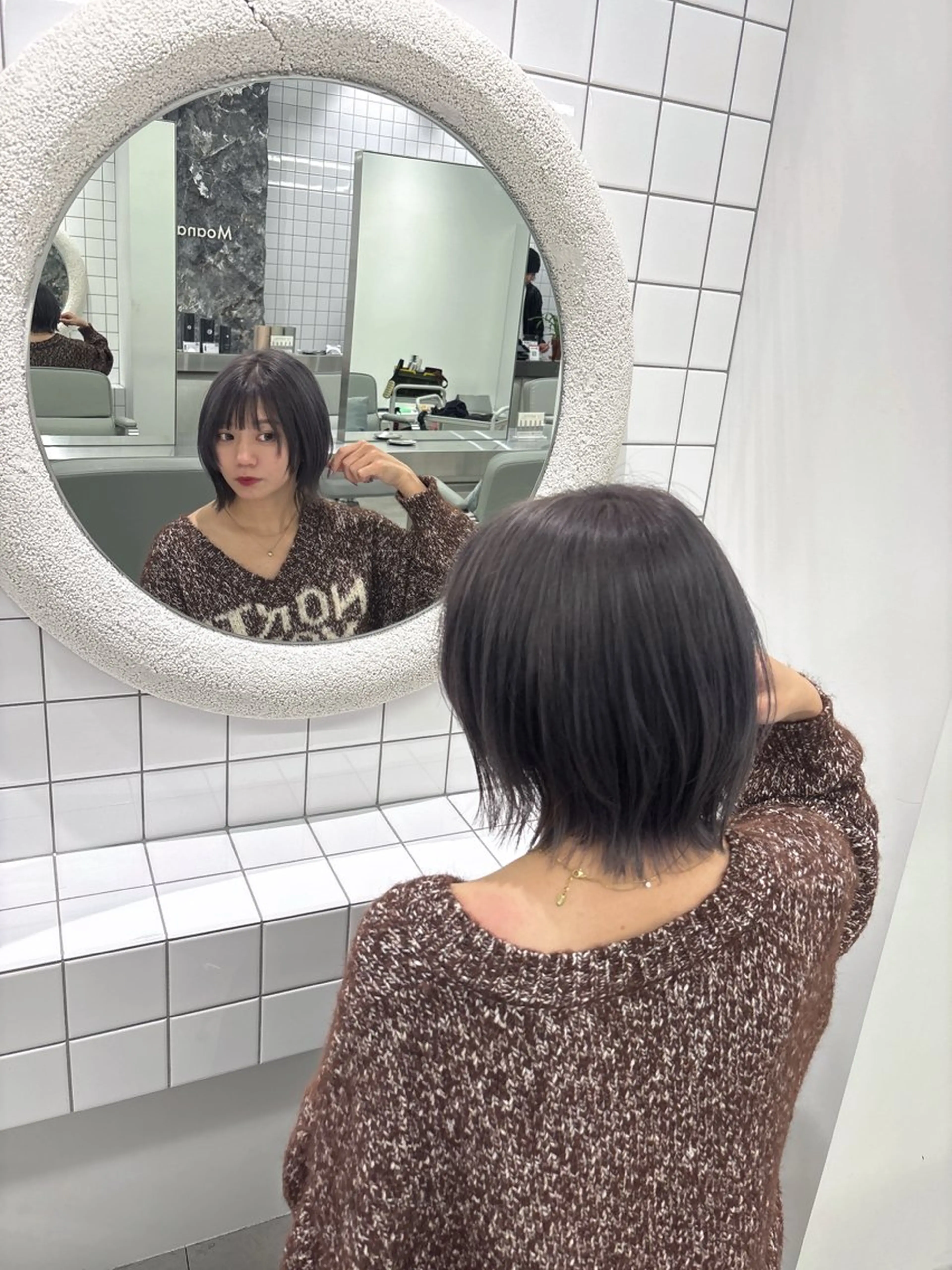 ミディアム ブリーチカラー‎🩵 YUANのヘアスタイル