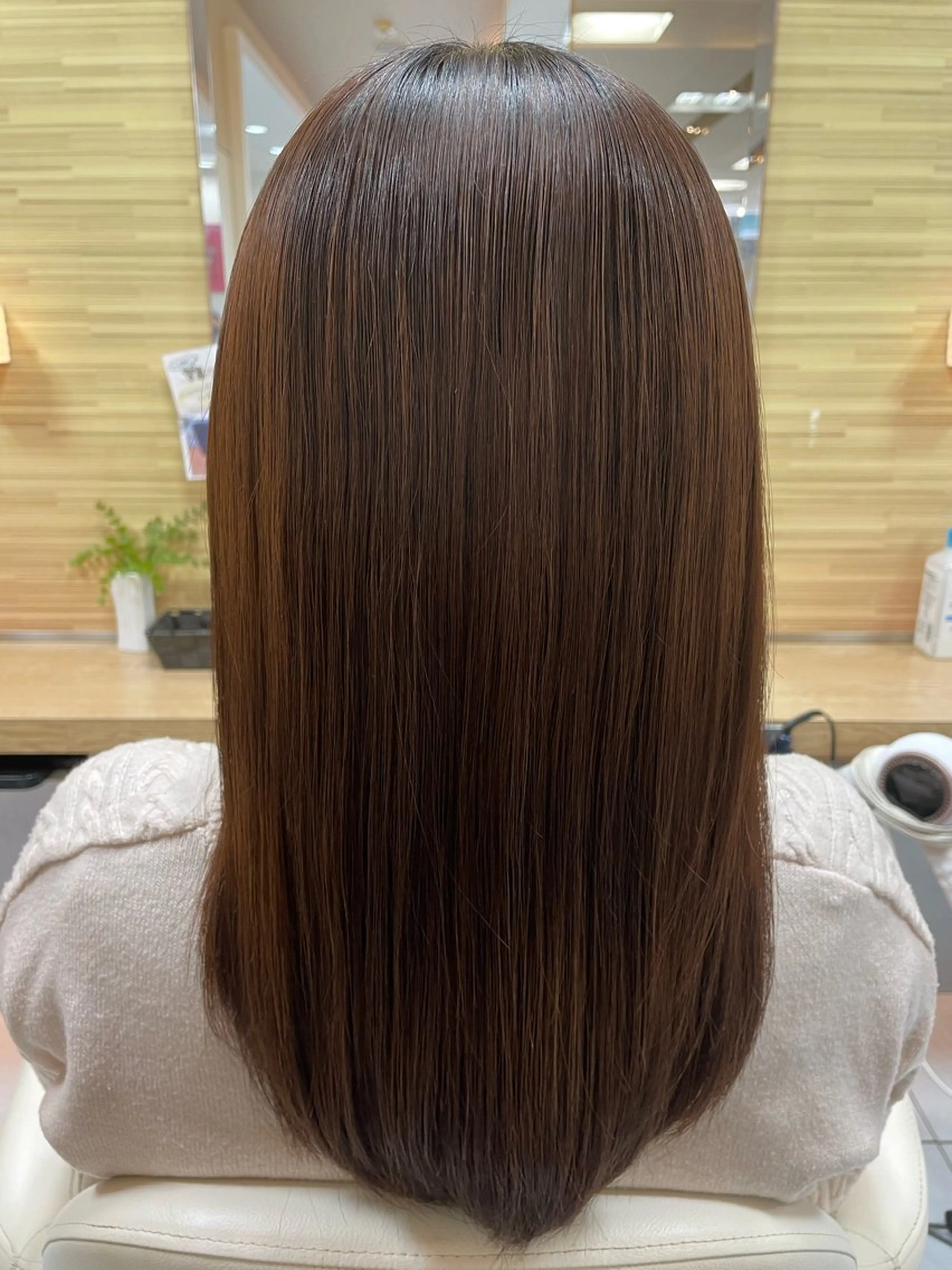 ロング 縮毛矯正 トリートメント Ash桜木町🐶 勝島 翔のヘアスタイル