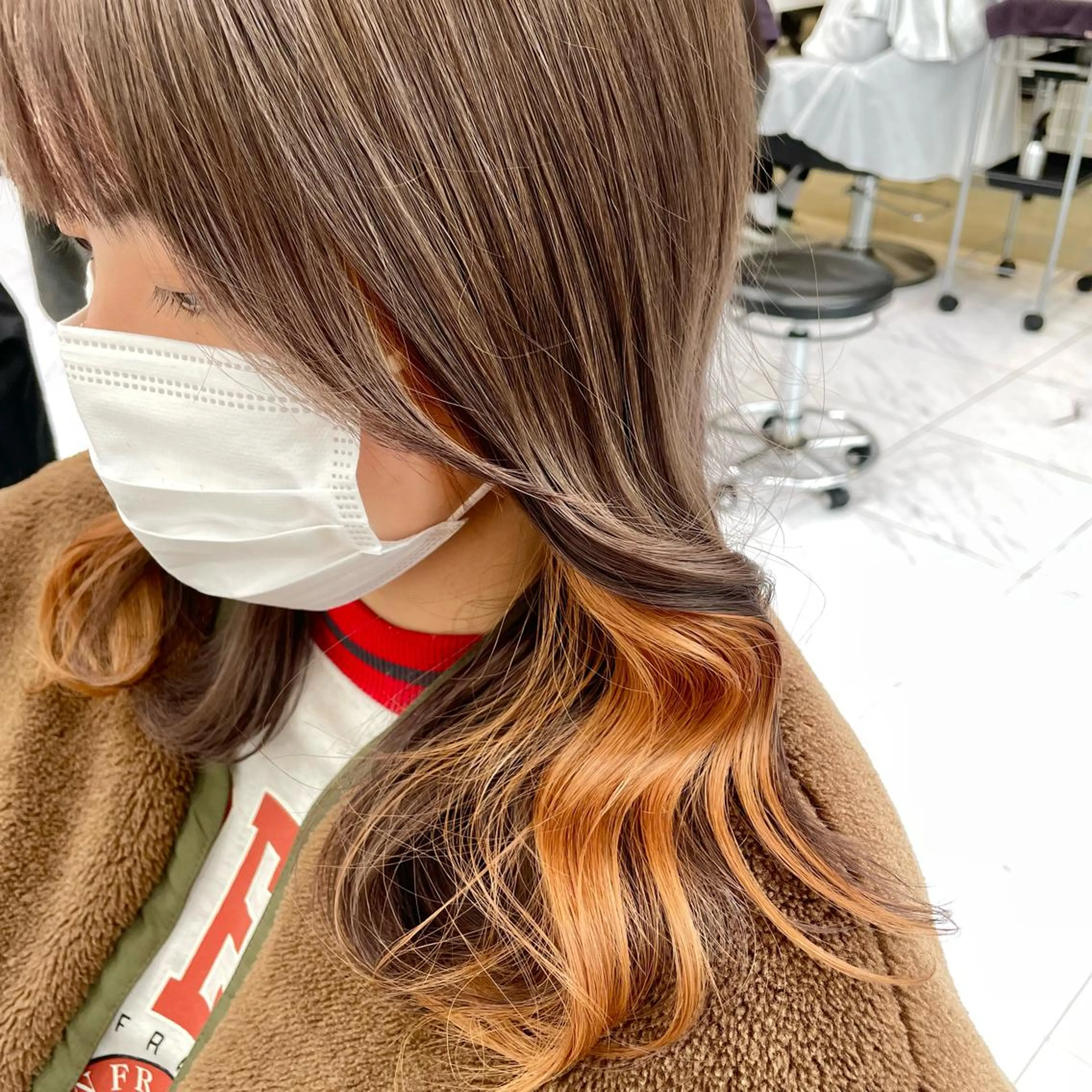 セミロング カラー *モデル募集🤍横浜 透明感カラー🫧のヘアスタイル