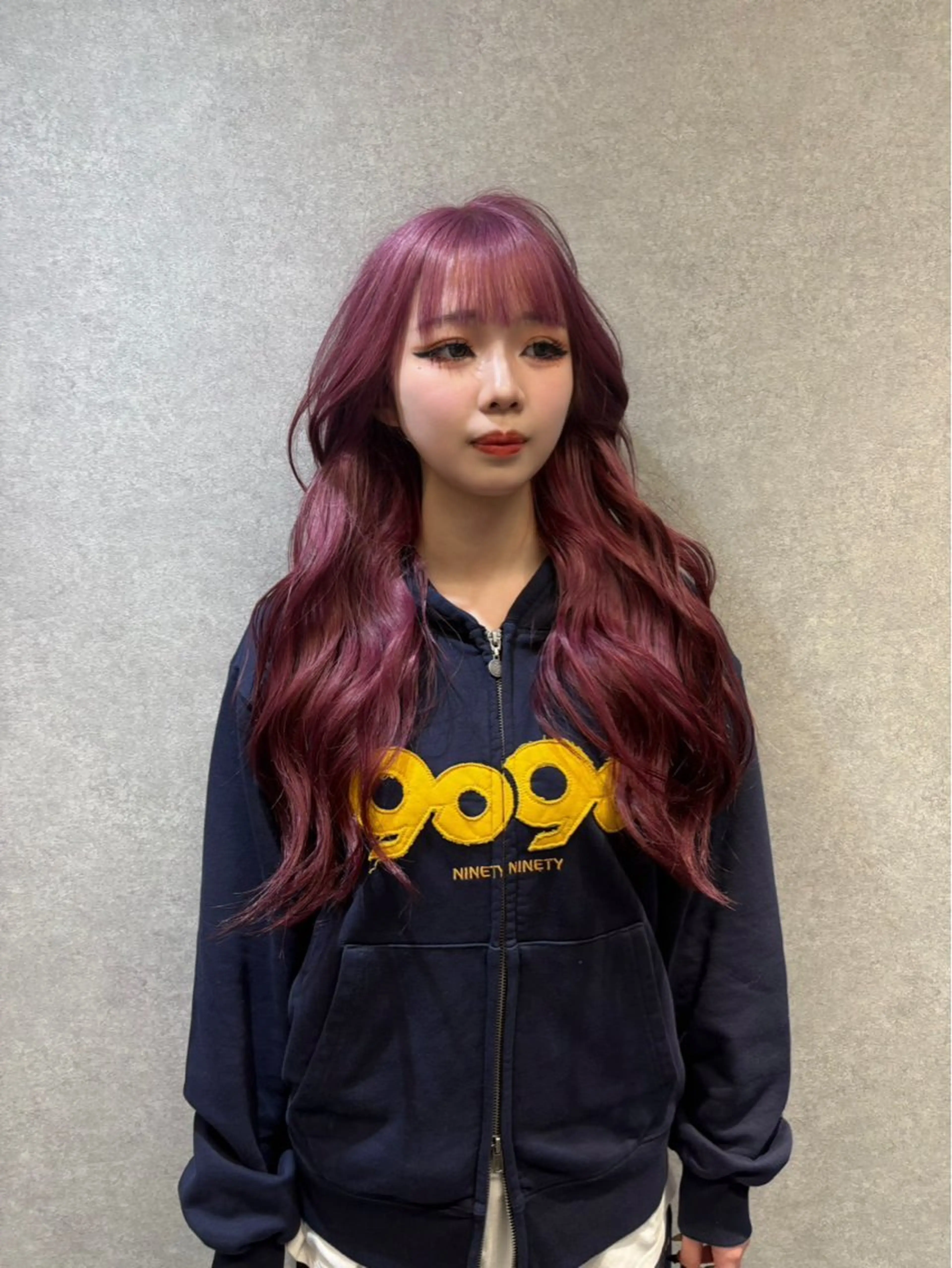 ロング カラー カット ヘアカラー トリートメント Null原宿所属・jyui/原宿 ハイトーン/デザインのヘアスタイル