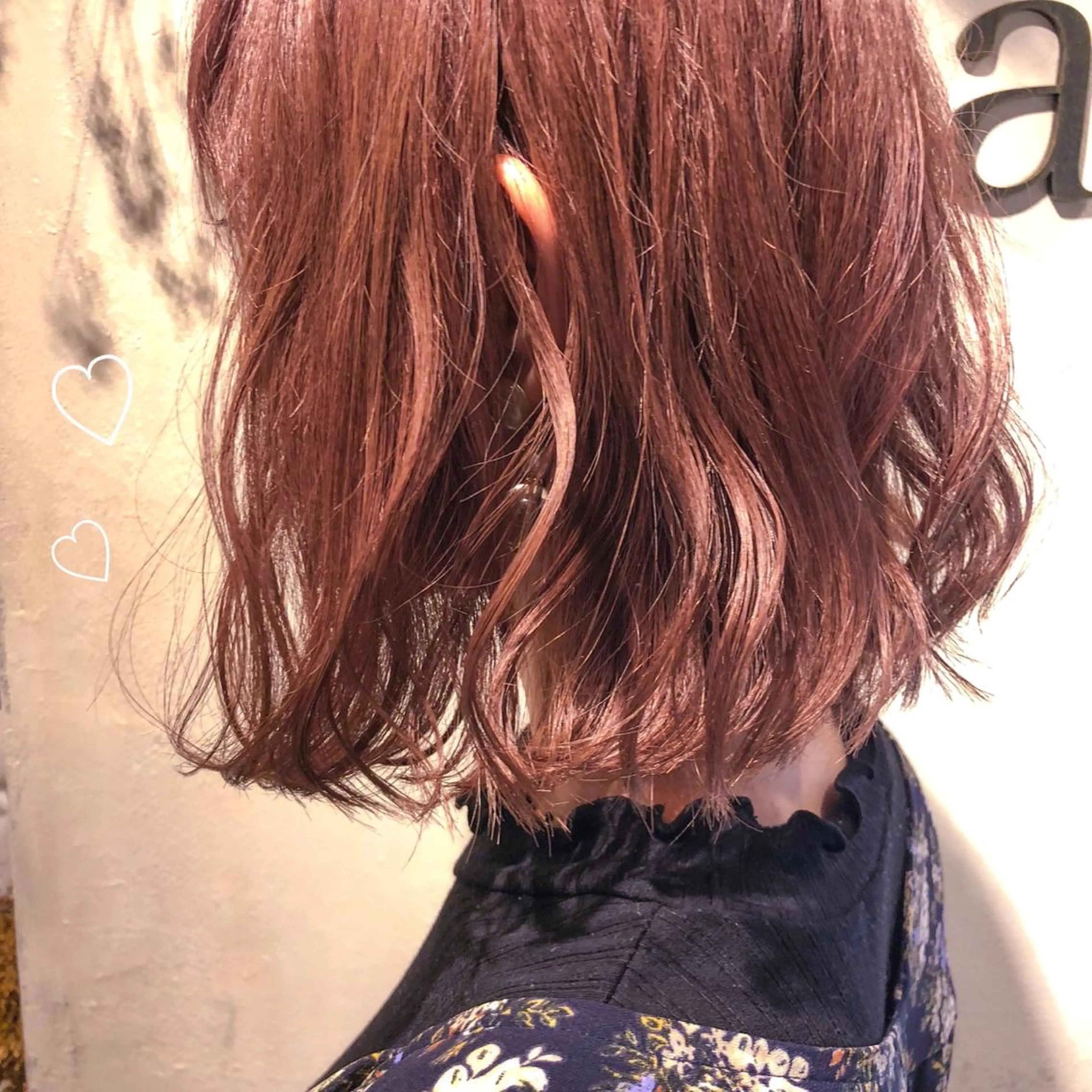 ショート カラー ヘアアレンジ ダブルカラー ピンクカラー 縮毛矯正×ボブ💎 髪質改善/木下のヘアスタイル